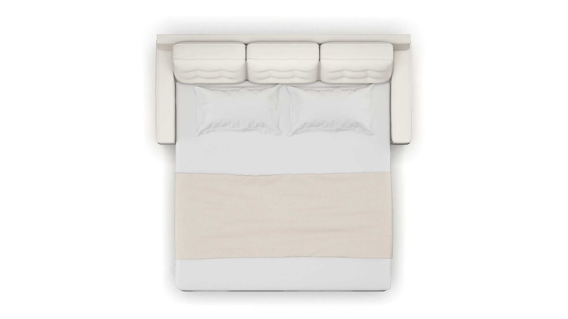 Alexandria Keylargo Oatmeal Sofa Sleeper Espresso legs 3