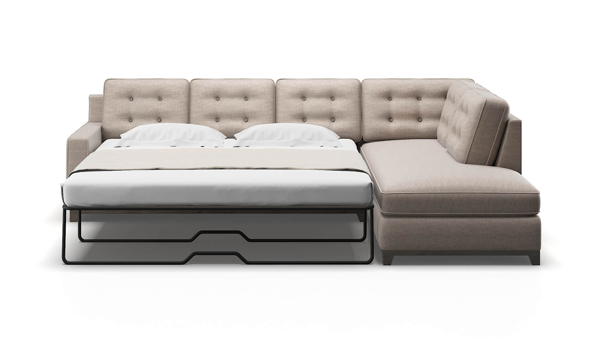 Alexandria Keylargo Pumice Panel Sleeper Espresso legs 1