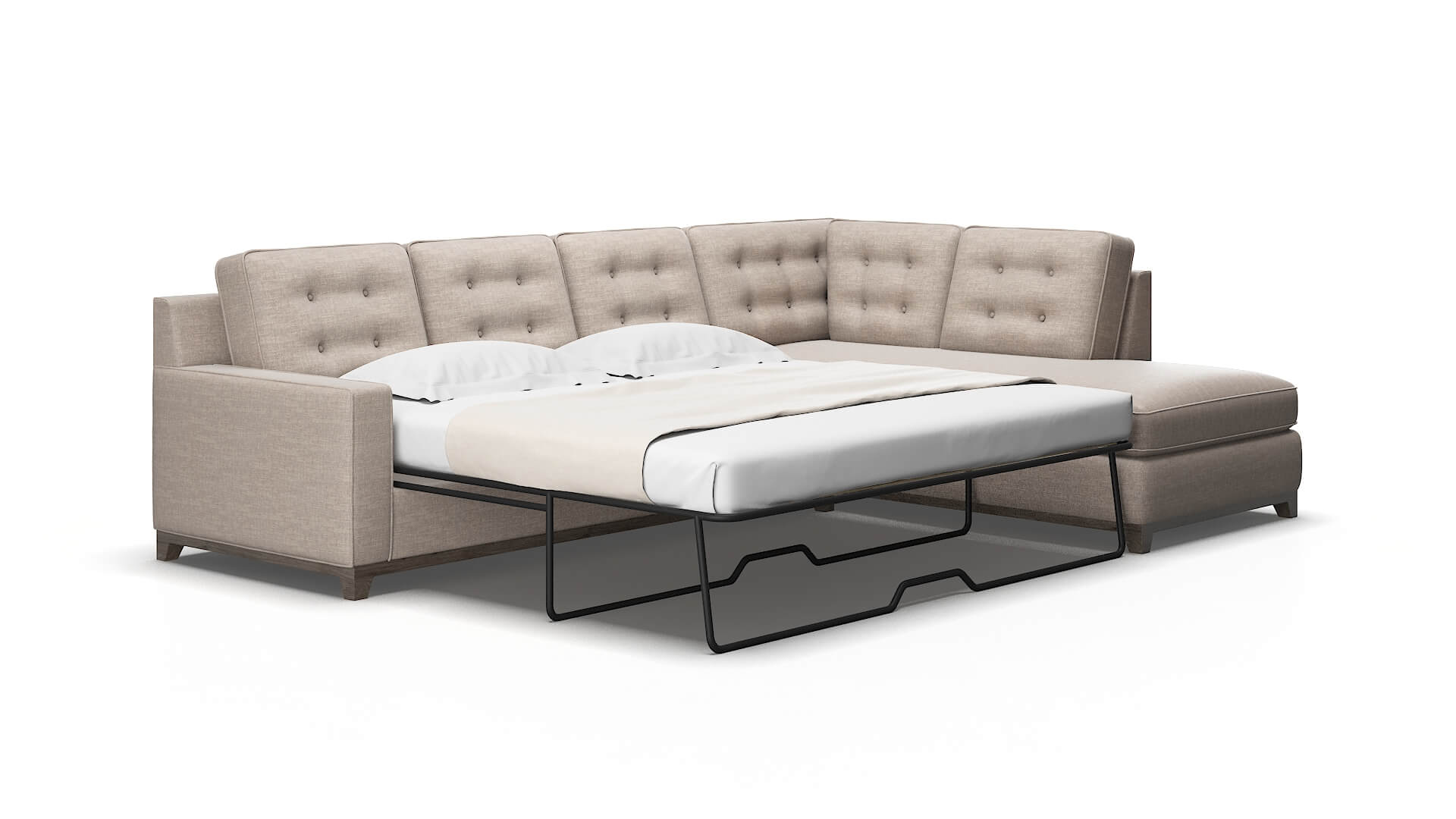 Alexandria Keylargo Pumice Panel Sleeper Espresso legs 2