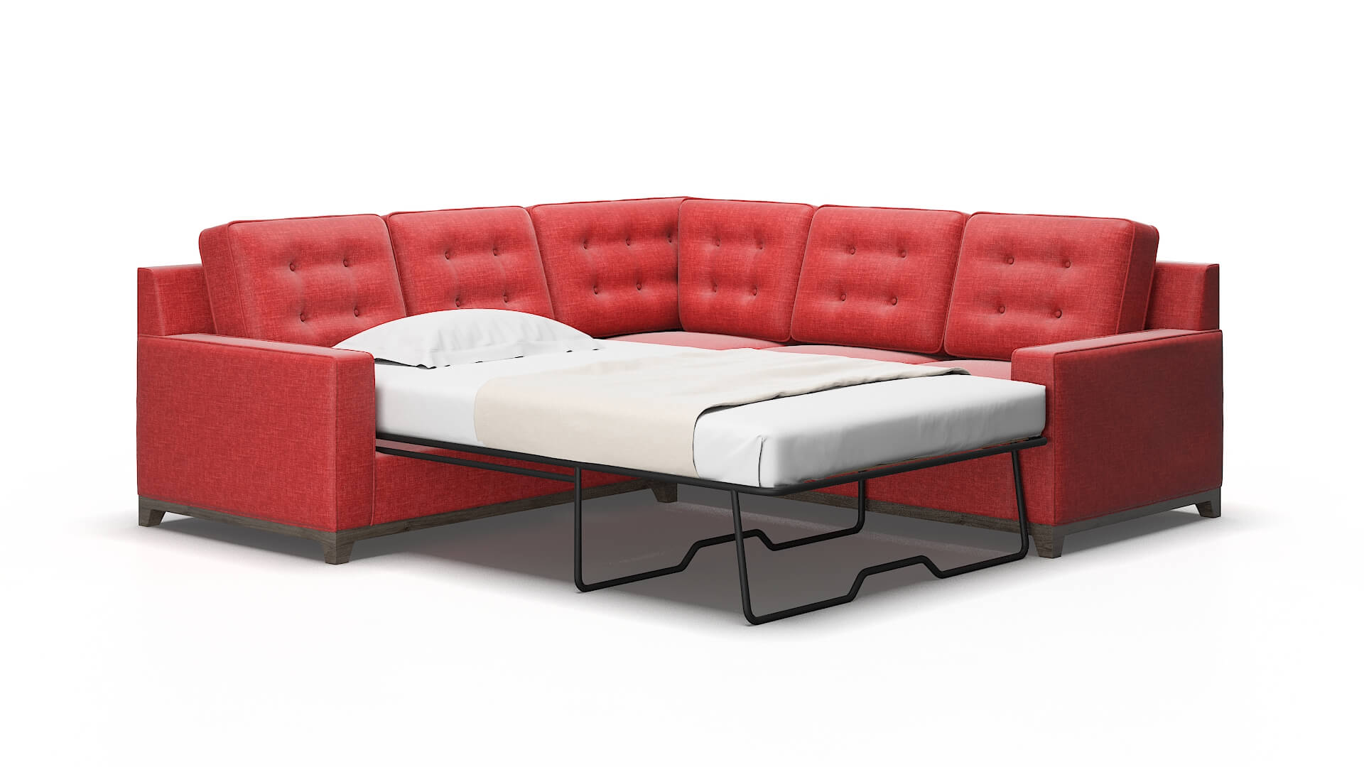 Alexandria Keylargo Ruby Sectional Sleeper Espresso legs 2