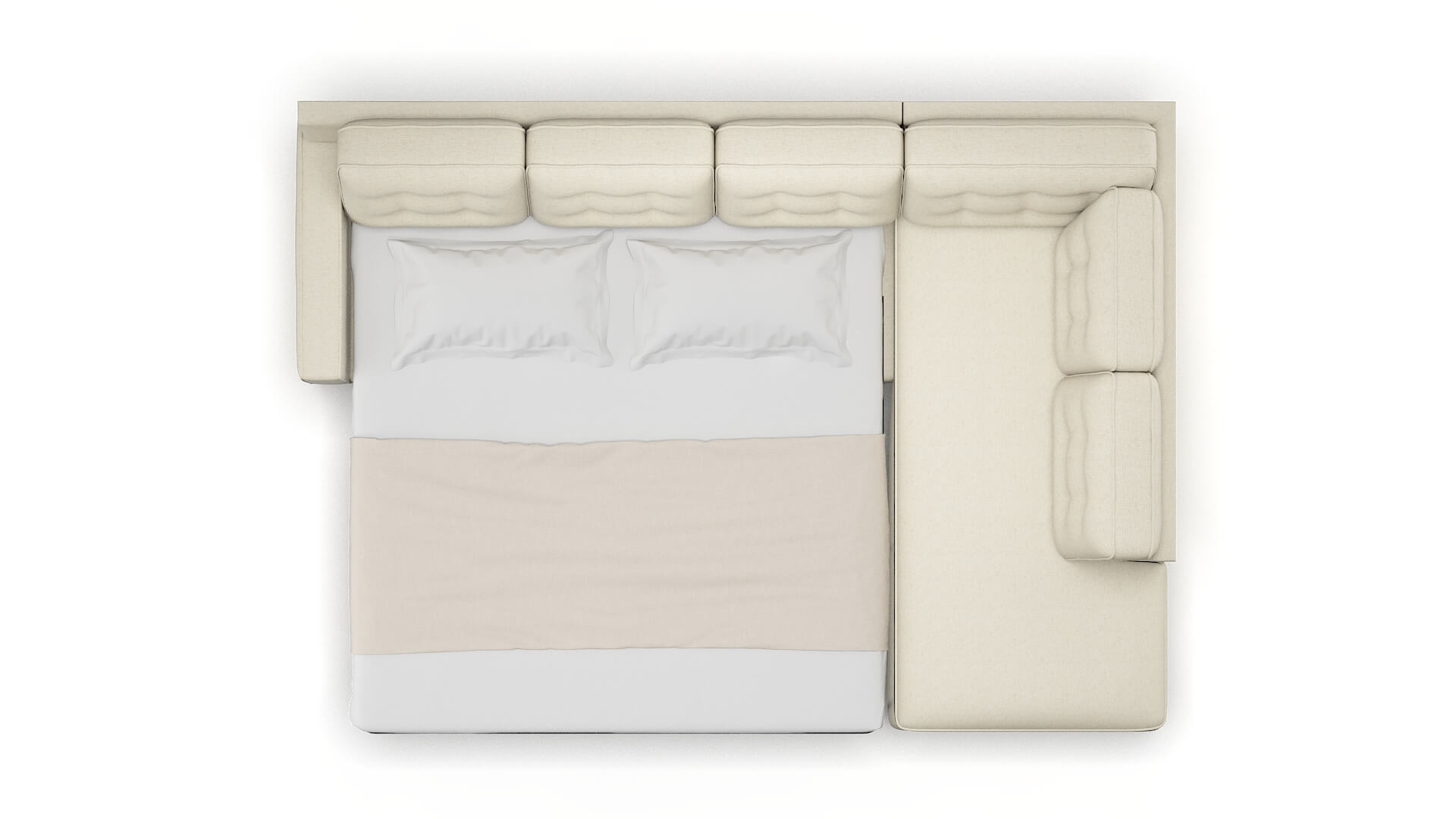 Alexandria Lana Sand Panel Sleeper Espresso legs 3