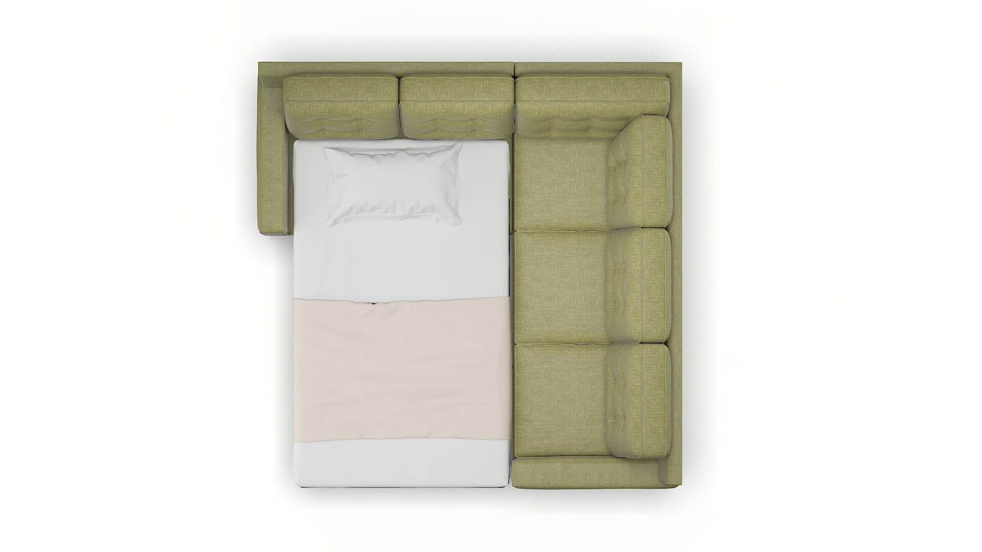 Alexandria Leslie Lawn Sectional Sleeper Espresso legs 3