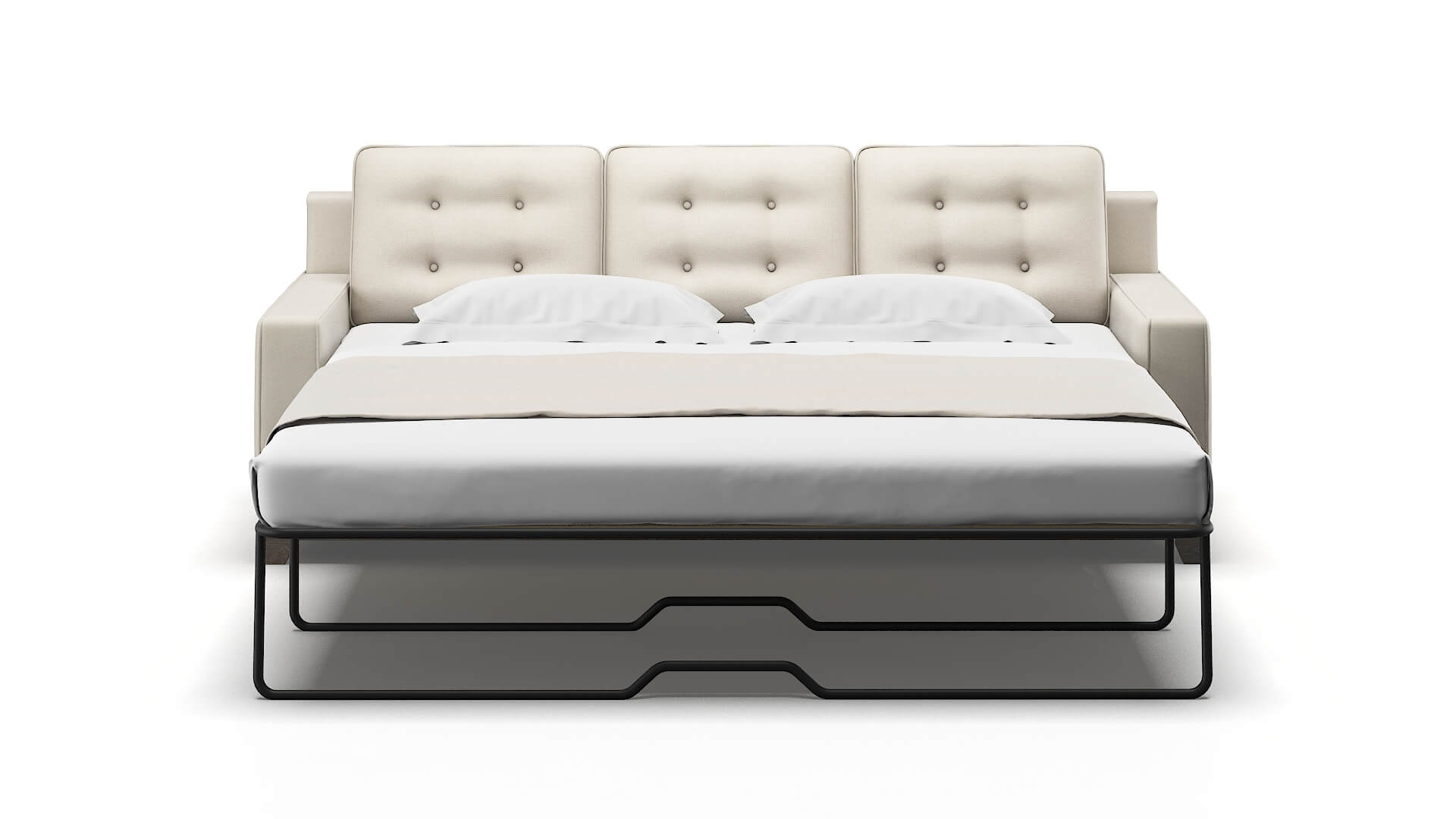 Alexandria Malibu Linen Sofa Sleeper Espresso legs 1