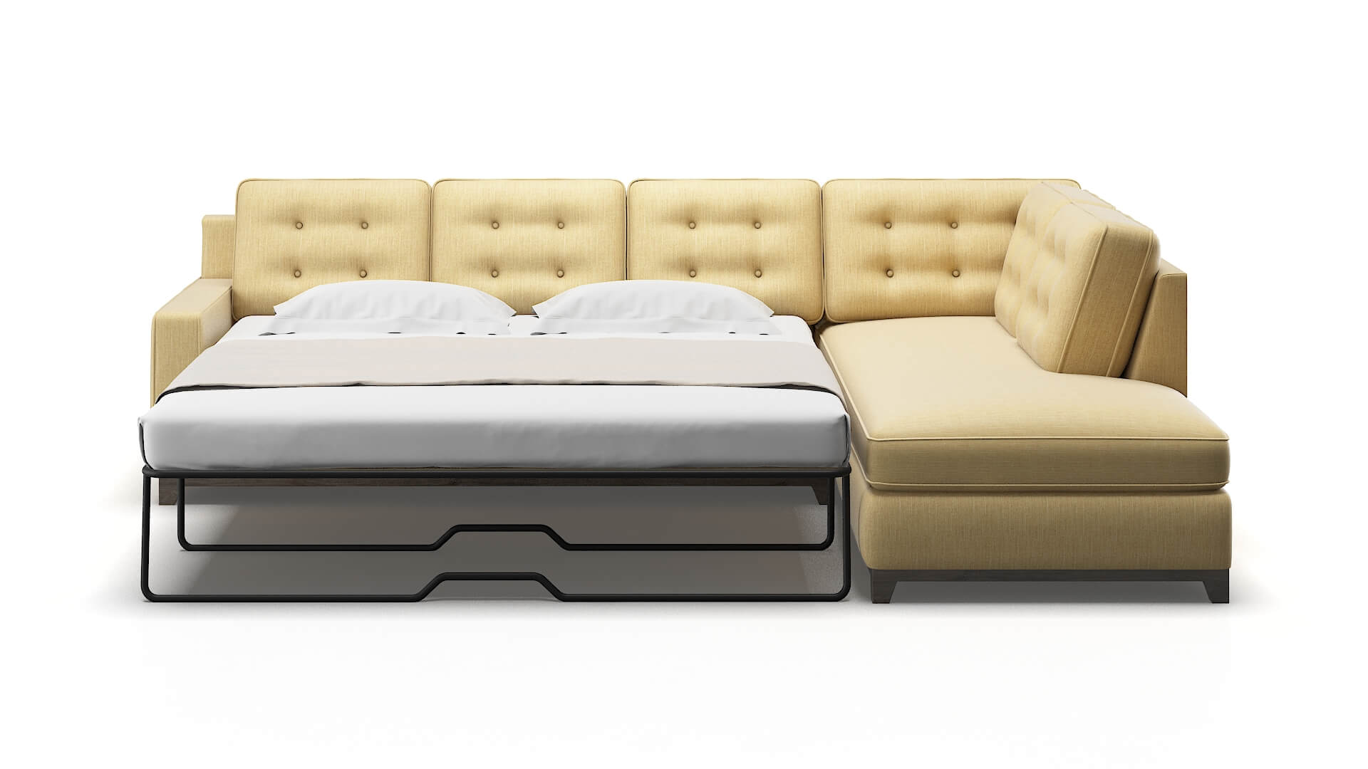 Alexandria Malibu Maize Panel Sleeper Espresso legs 1