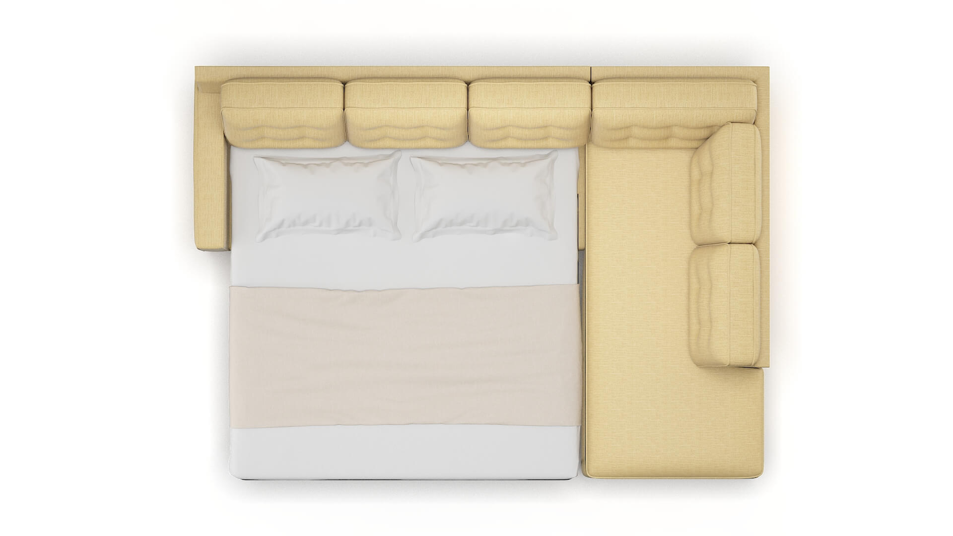 Alexandria Malibu Maize Panel Sleeper Espresso legs 3