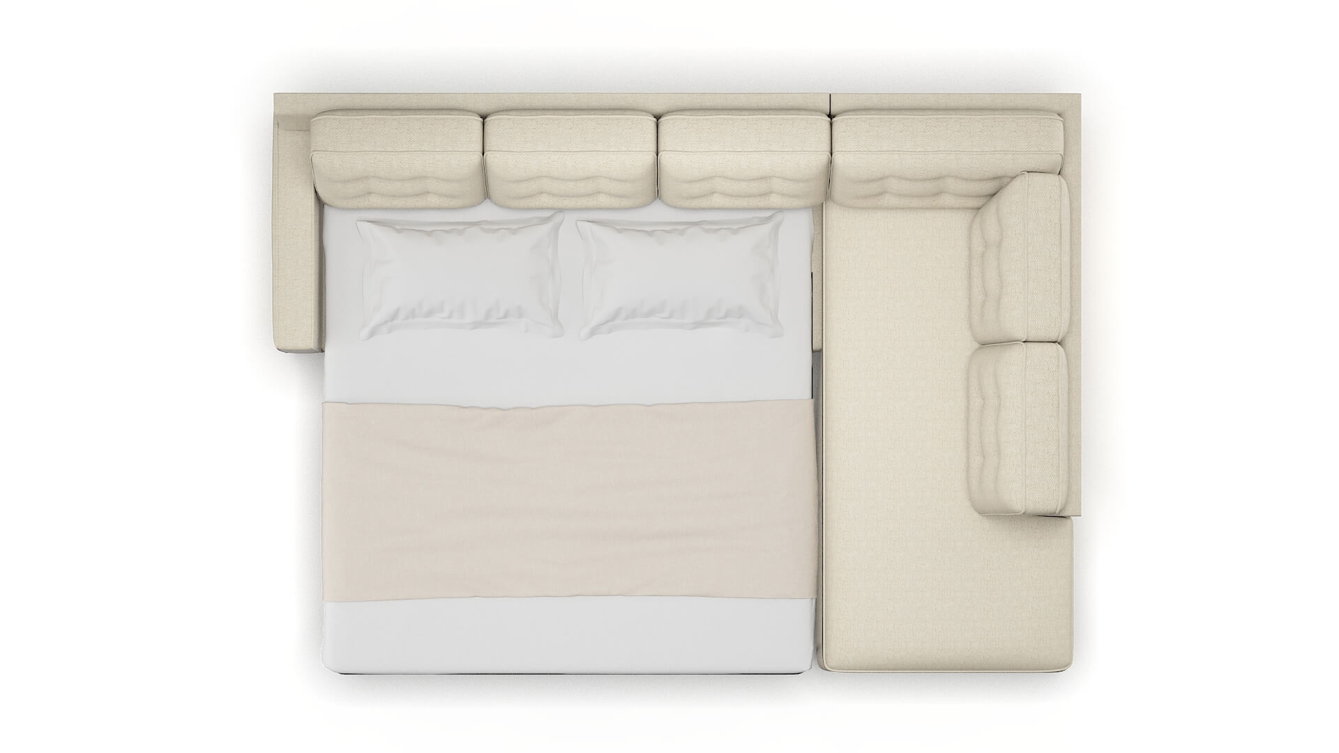 Alexandria Malibu Sand Panel Sleeper Espresso legs 3