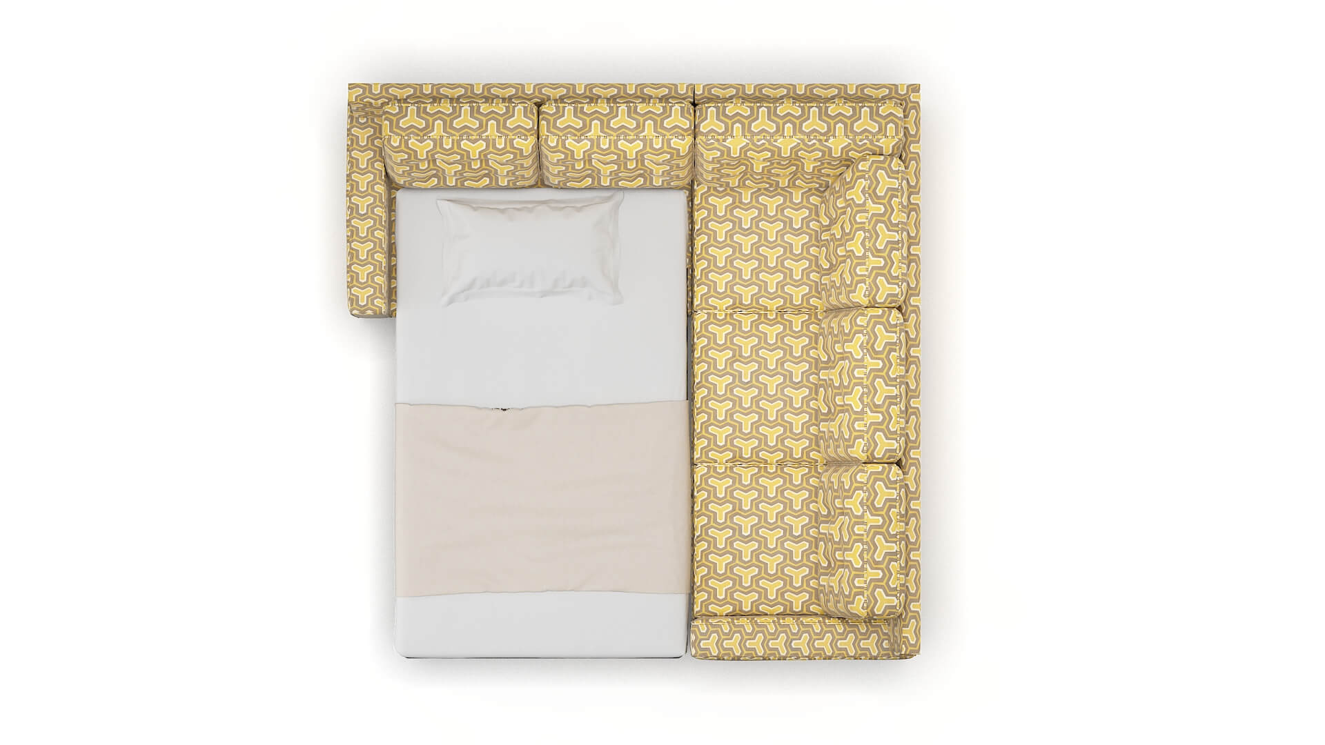 Alexandria Merci Dijon Sectional Sleeper Espresso legs 3