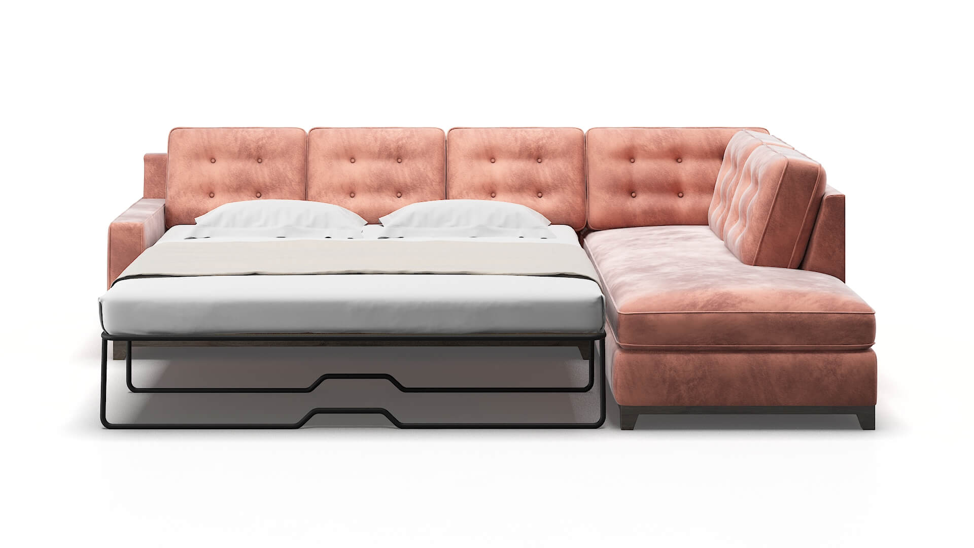 Alexandria Naples Blush Panel Sleeper Espresso legs 1