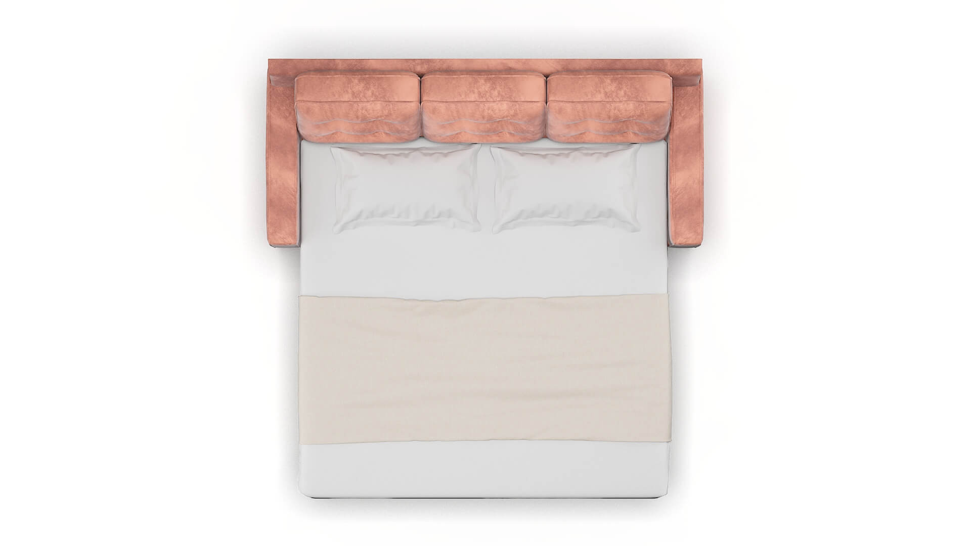 Alexandria Naples Blush Sofa Sleeper Espresso legs 3