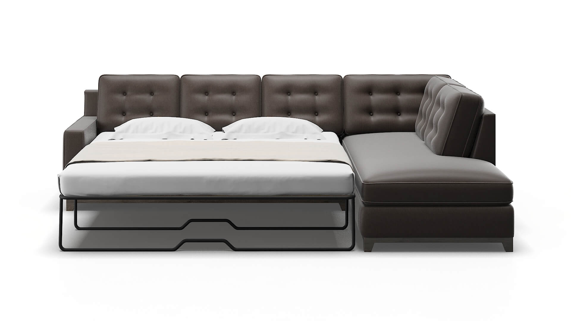 Alexandria Naples Graphite Panel Sleeper Espresso legs 1