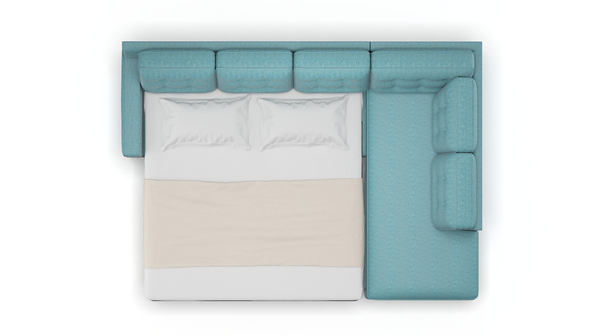 Alexandria Naples Pool Panel Sleeper Espresso legs 3