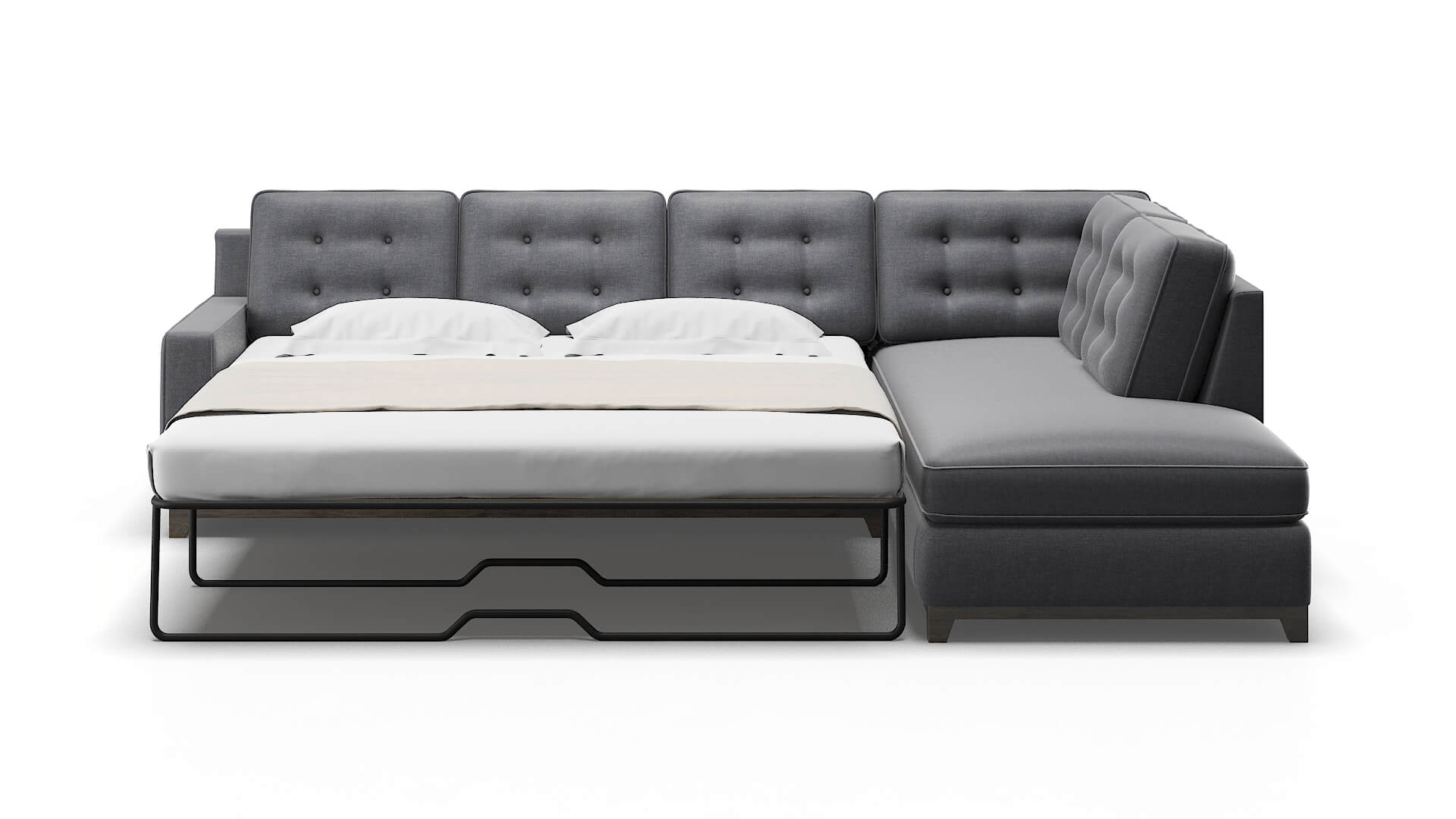 Alexandria Notion Graphite Panel Sleeper Espresso legs 1