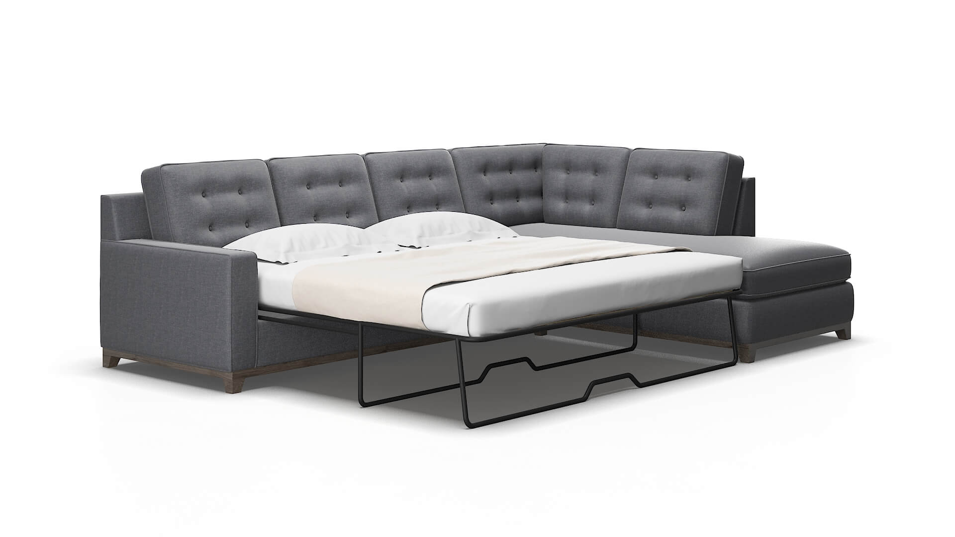 Alexandria Notion Graphite Panel Sleeper Espresso legs 2