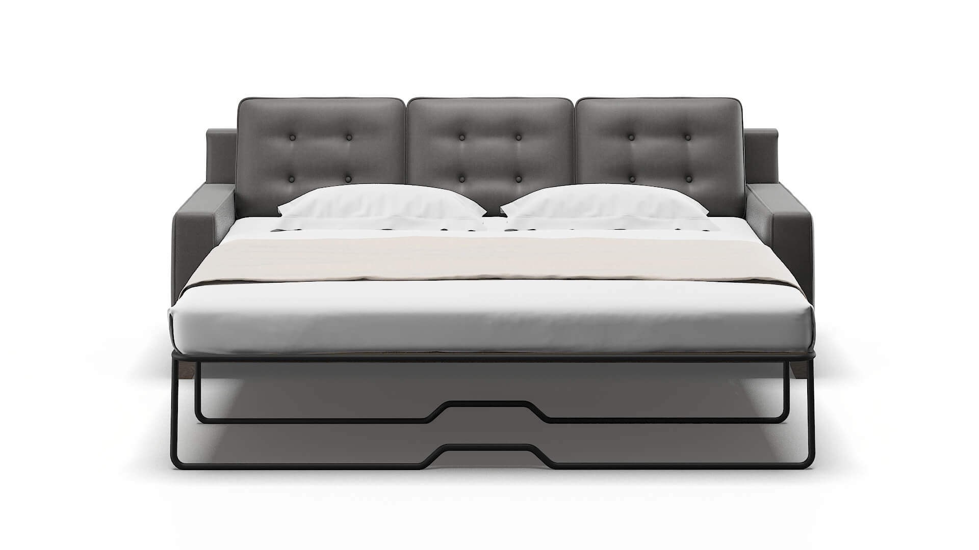 Alexandria Oakley Charcoal Sofa Sleeper Espresso legs 1