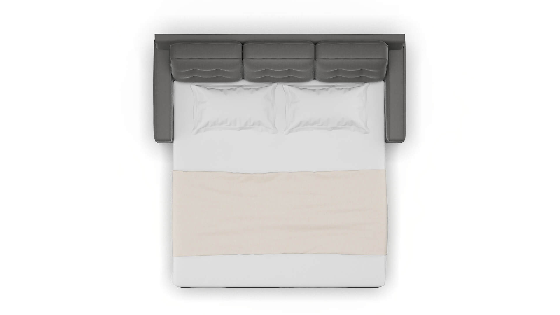 Alexandria Oakley Charcoal Sofa Sleeper Espresso legs 3