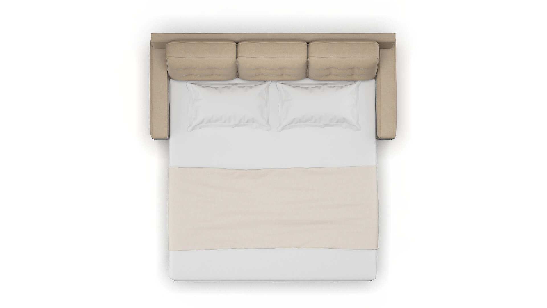 Alexandria Oakley Taupe Sofa Sleeper Espresso legs 3