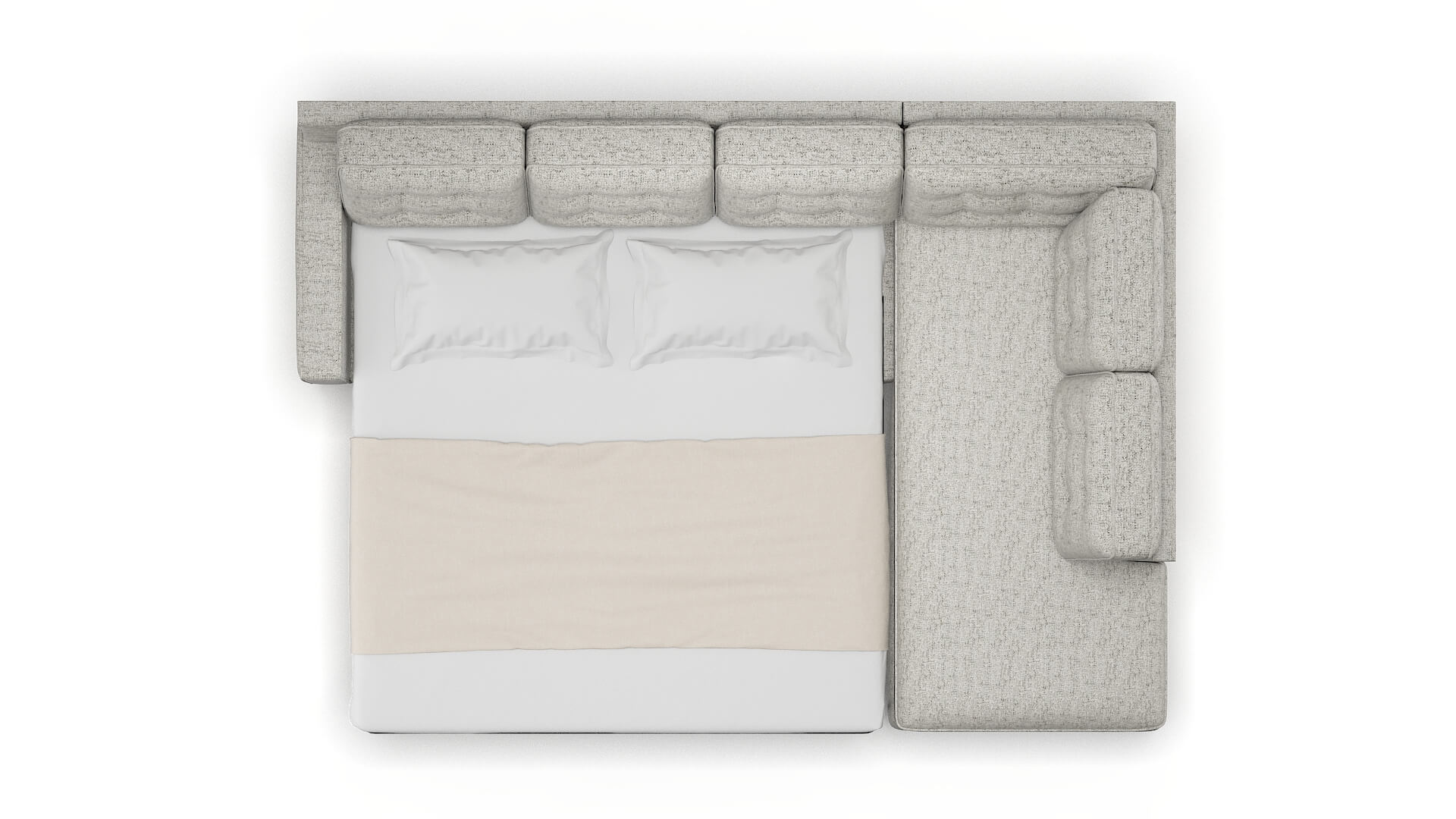Alexandria Oceanside Granite Panel Sleeper Espresso legs 3