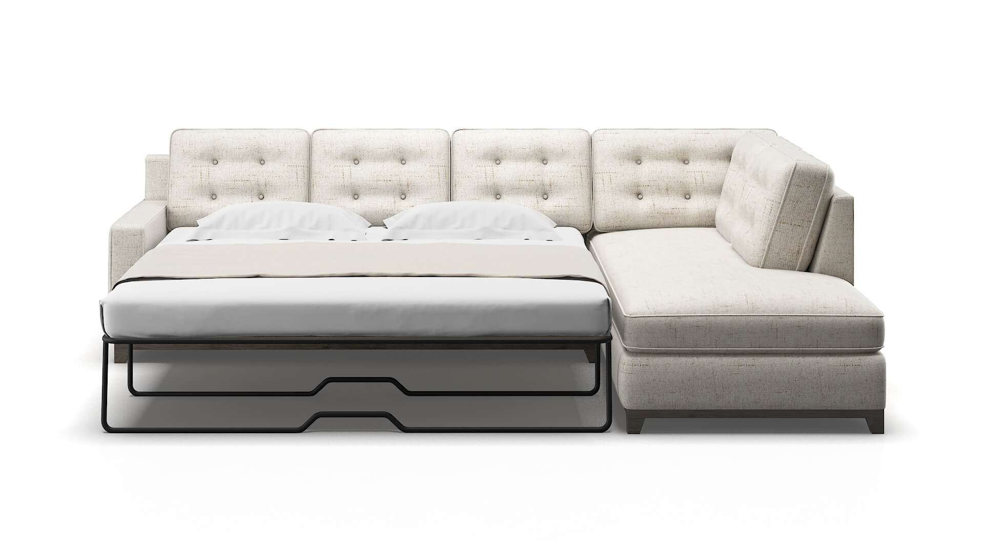 Alexandria Oceanside Natural Panel Sleeper Espresso legs 1