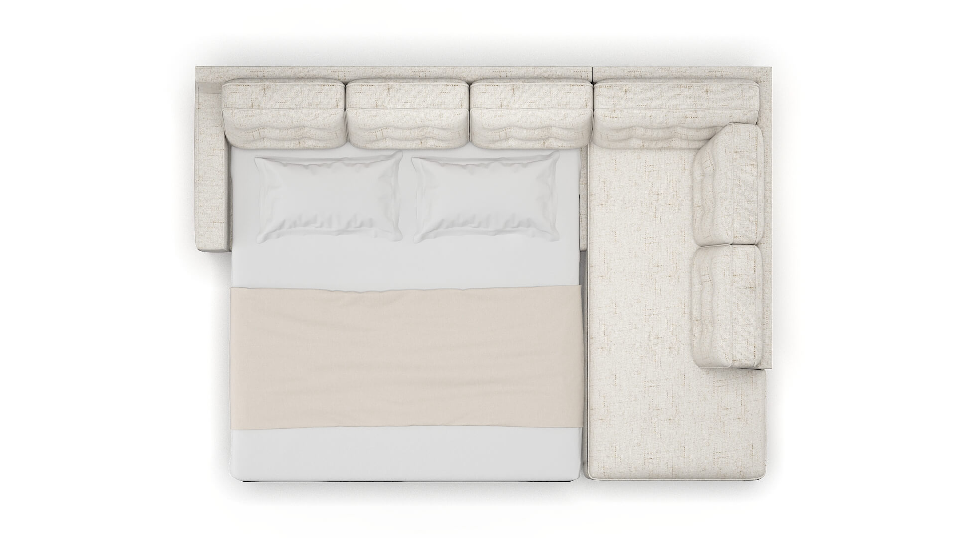 Alexandria Oceanside Natural Panel Sleeper Espresso legs 3