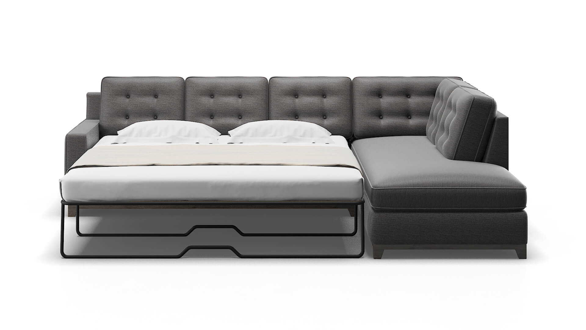 Alexandria Oscar Charcoal Panel Sleeper Espresso legs 1