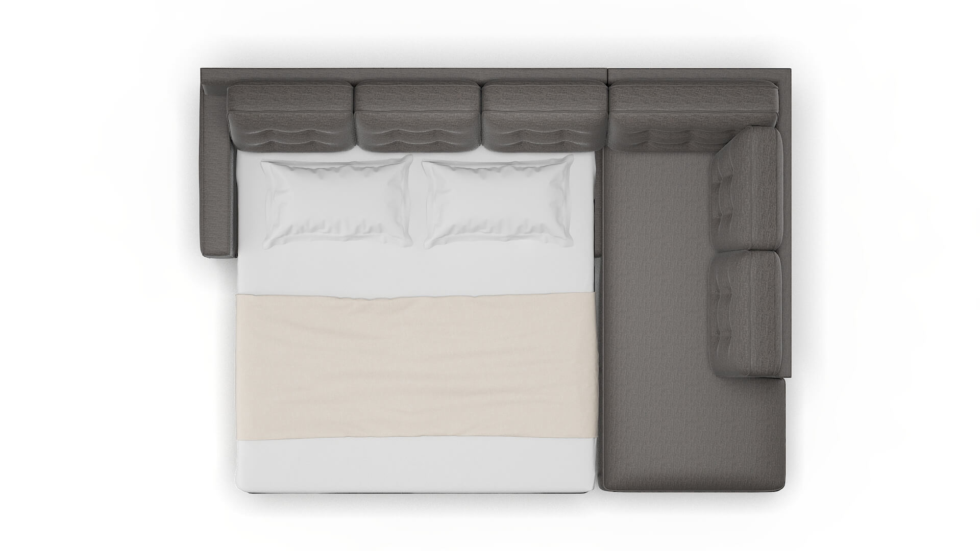 Alexandria Oscar Charcoal Panel Sleeper Espresso legs 3