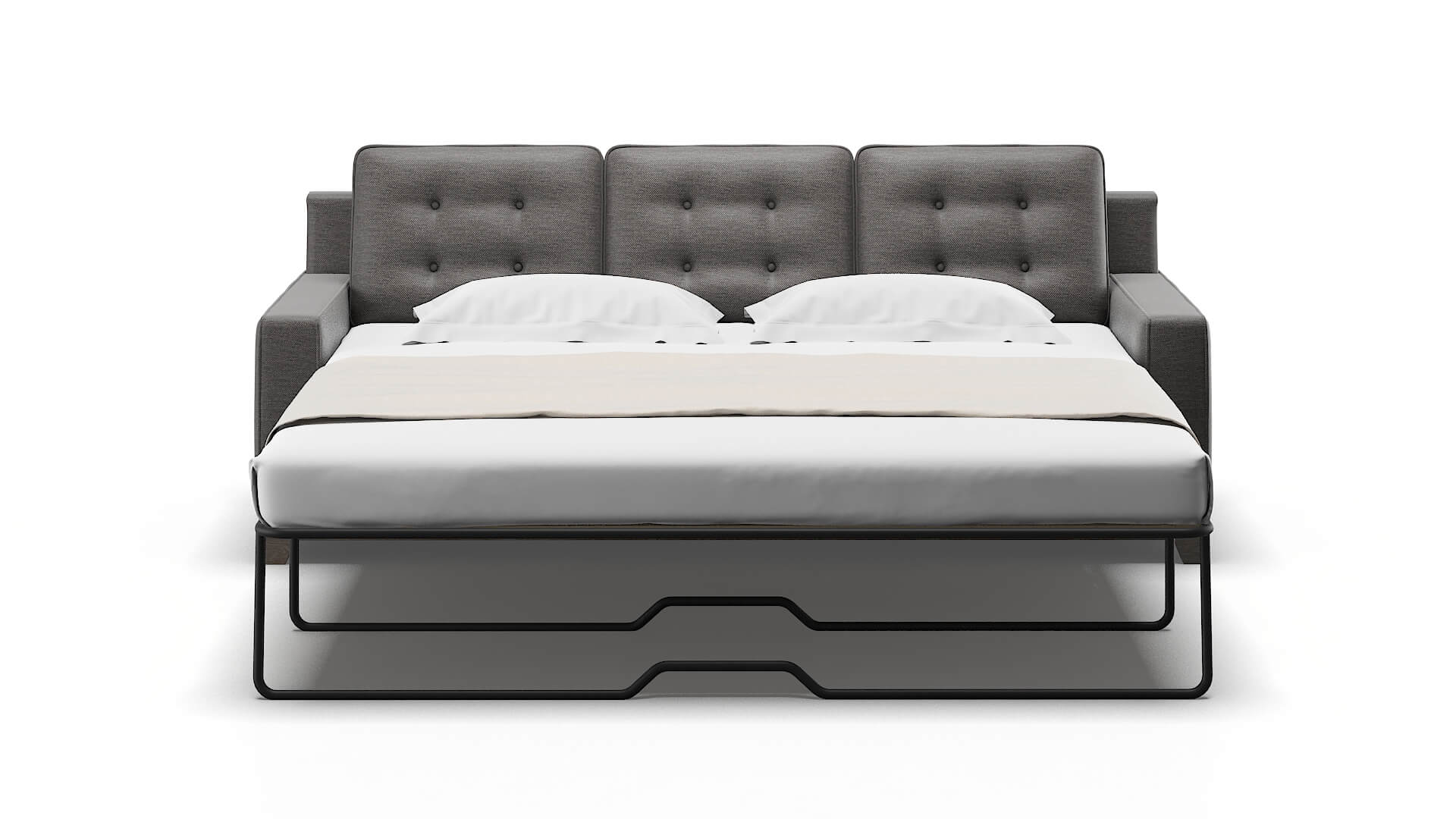 Alexandria Oscar Charcoal Sofa Sleeper Espresso legs 1