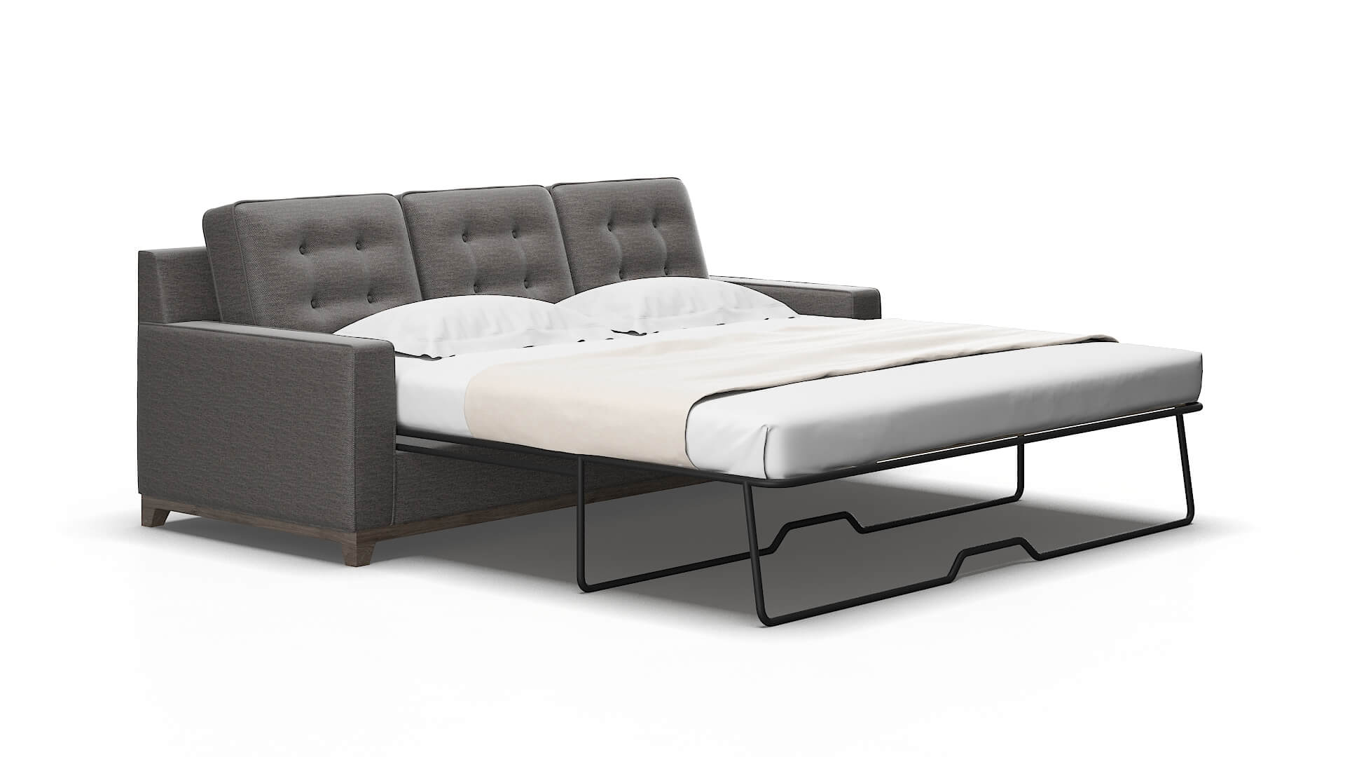 Alexandria Oscar charcoal Sofa sleeper Espresso Legs  2