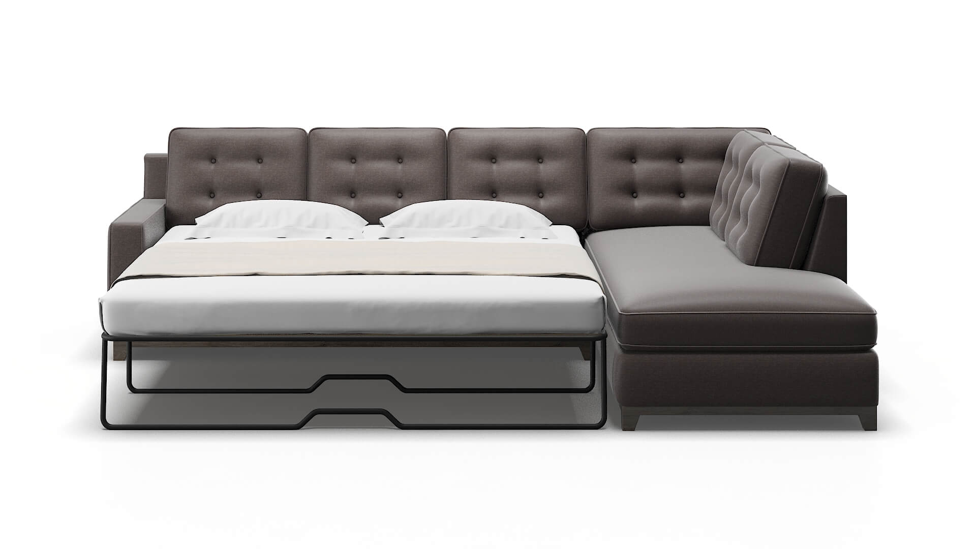 Alexandria Oscar Chocolate Panel Sleeper Espresso legs 1