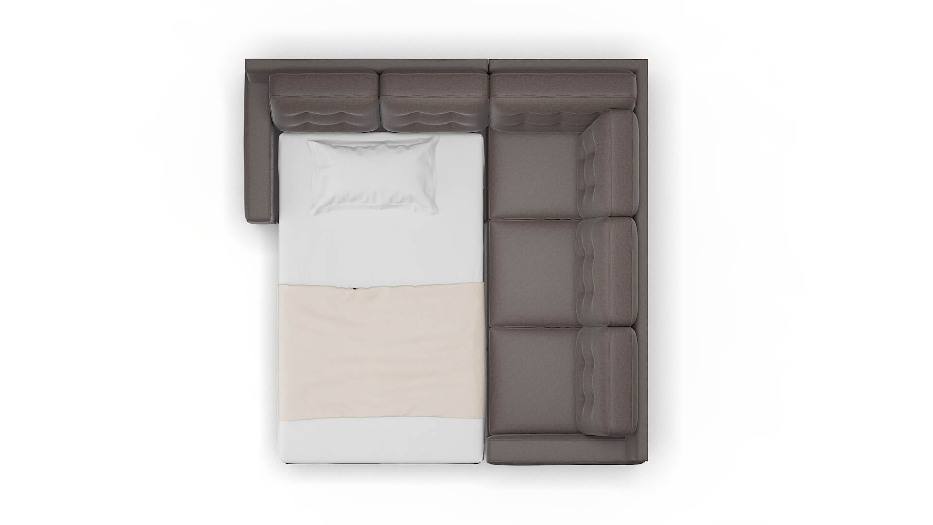 Alexandria Oscar Chocolate Sectional Sleeper Espresso legs 3