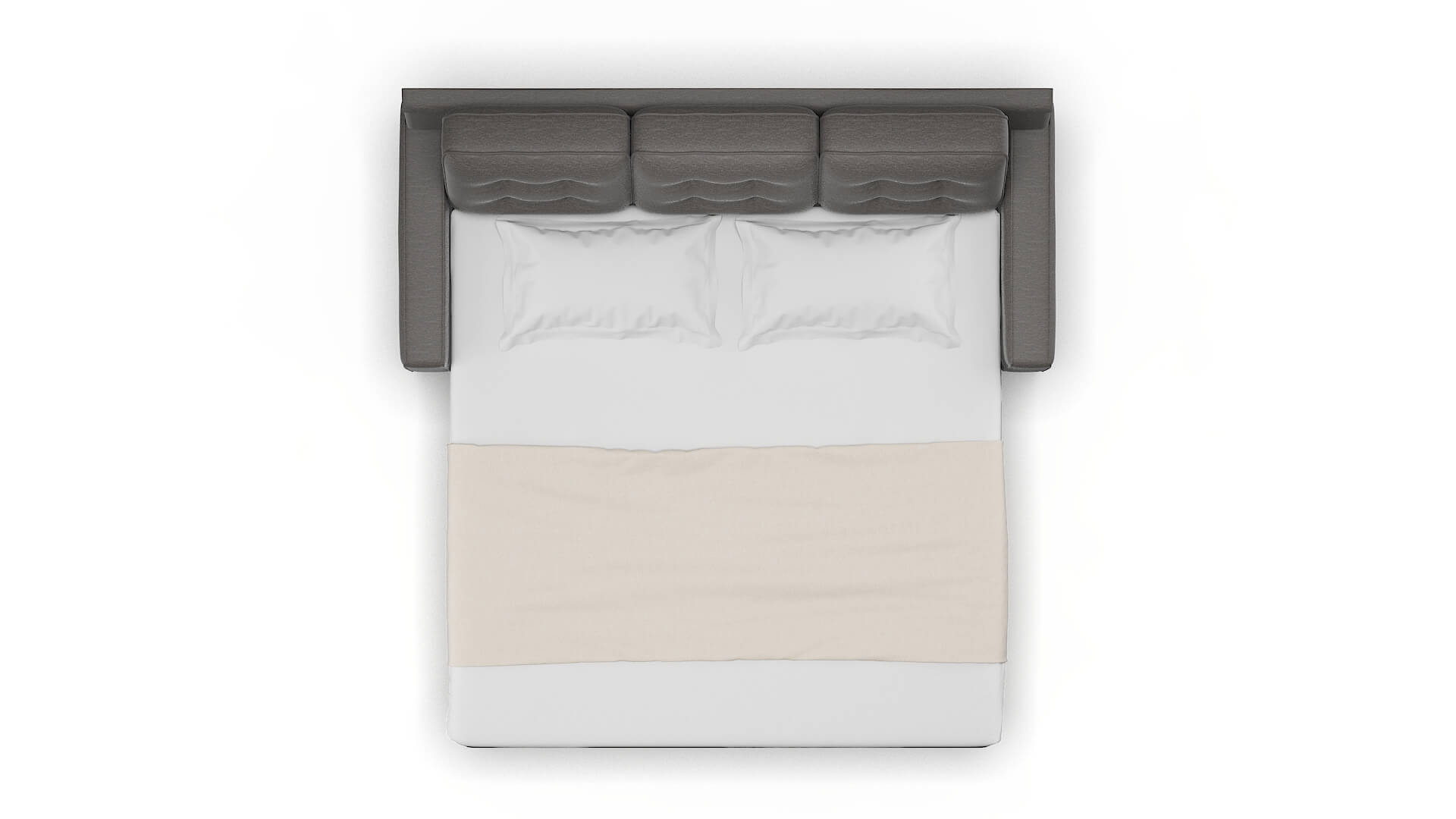 Alexandria Oscar Grey Sofa Sleeper Espresso legs 3