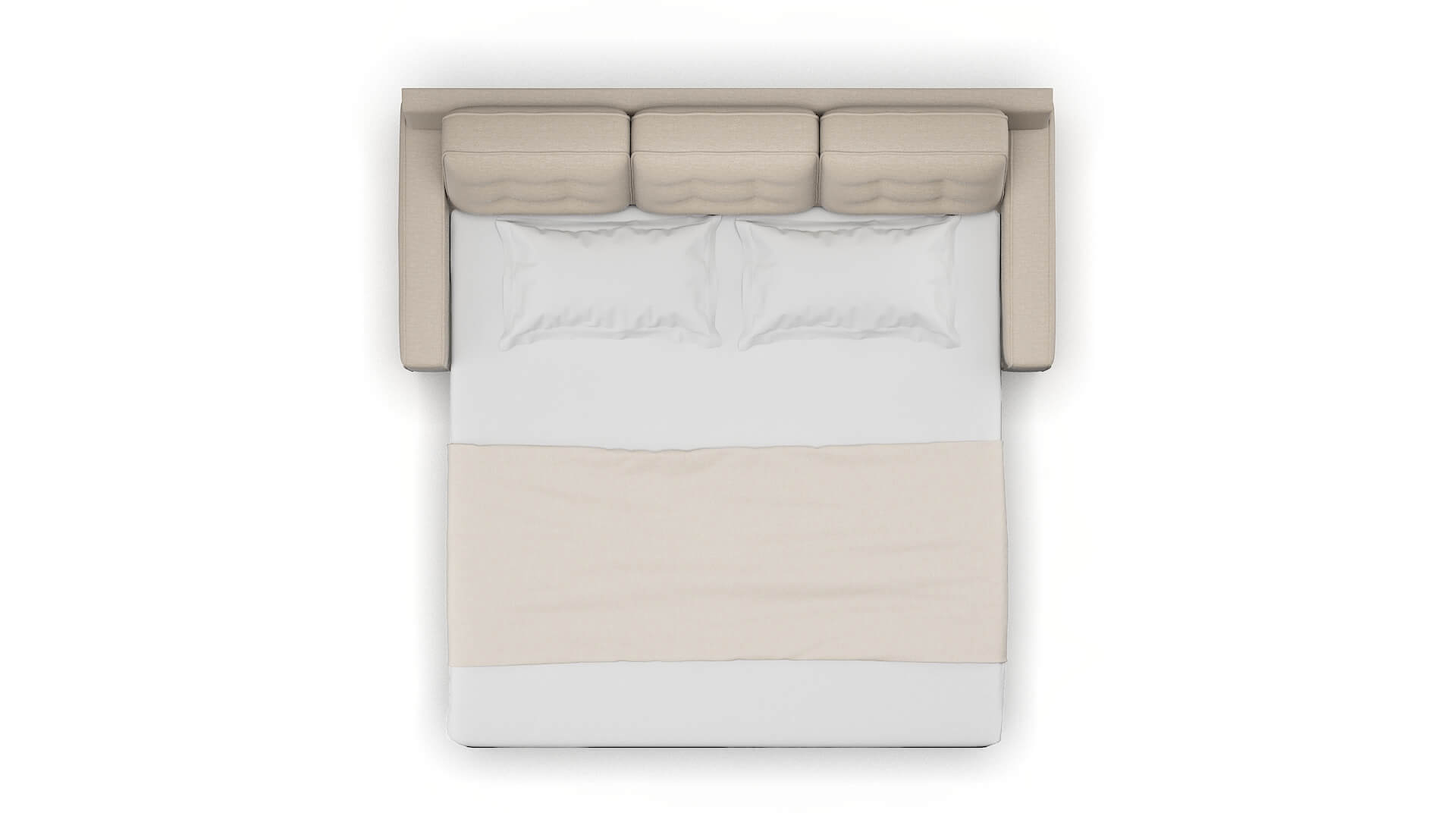 Alexandria Oscar Linen Sofa Sleeper Espresso legs 3