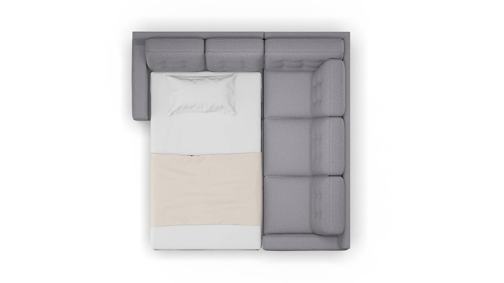 Alexandria Parker Ash Sectional Sleeper Espresso legs 3