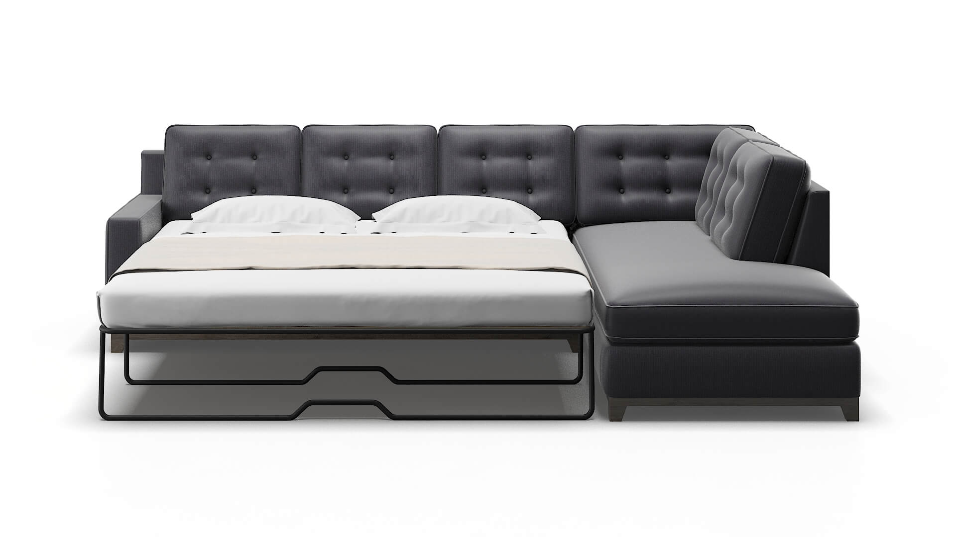 Alexandria Parker Charcoal Panel Sleeper Espresso legs 1