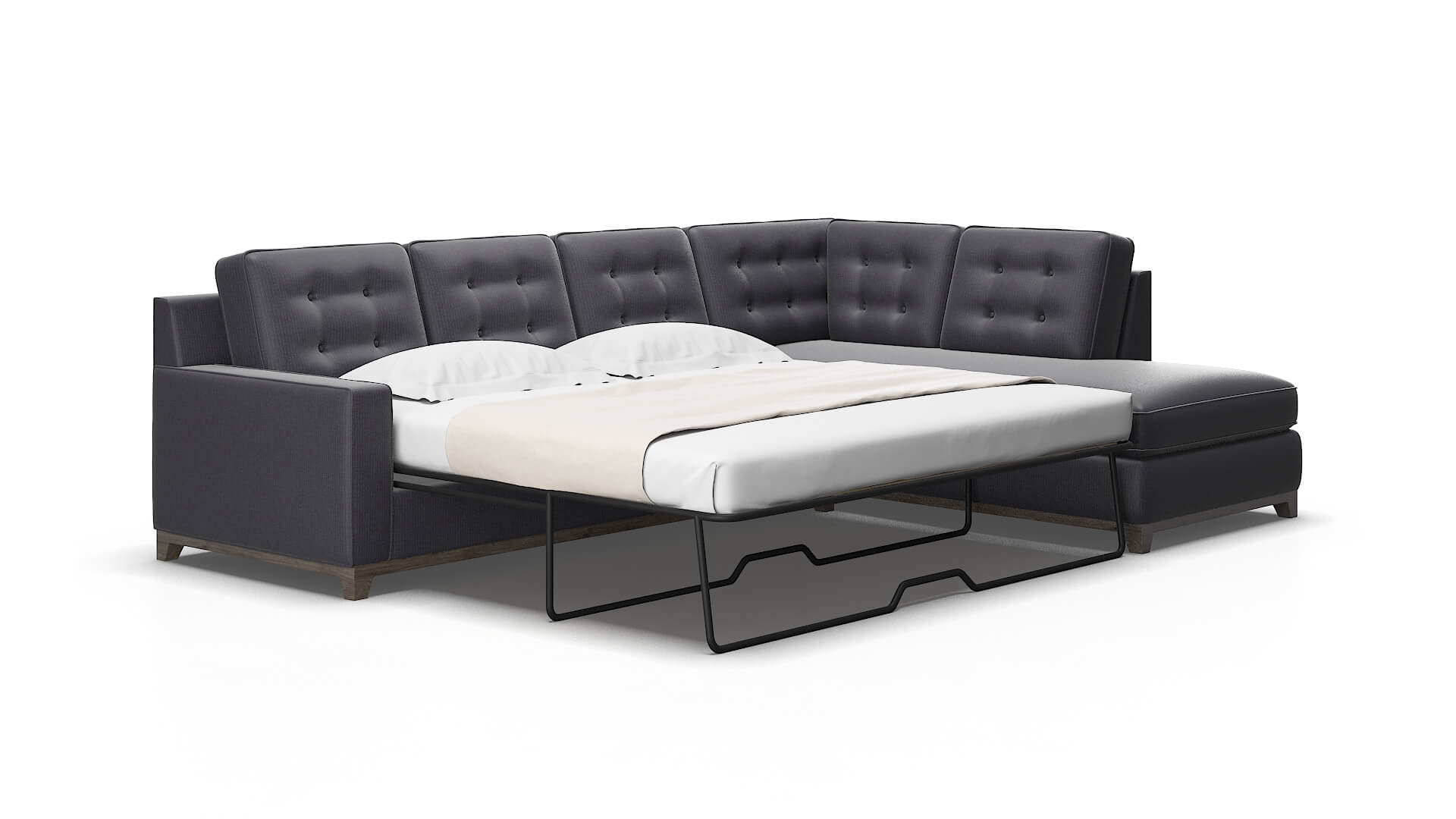 Alexandria Parker charcoal Panel sleeper Espresso Legs  2