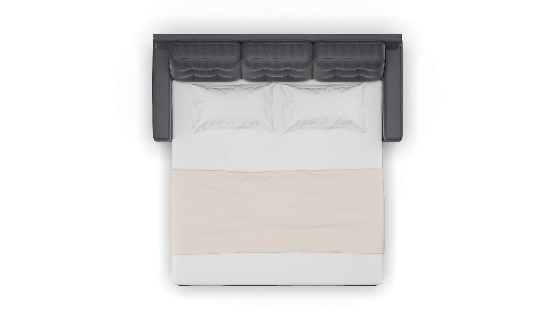 Alexandria Parker Charcoal Sofa Sleeper Espresso legs 3