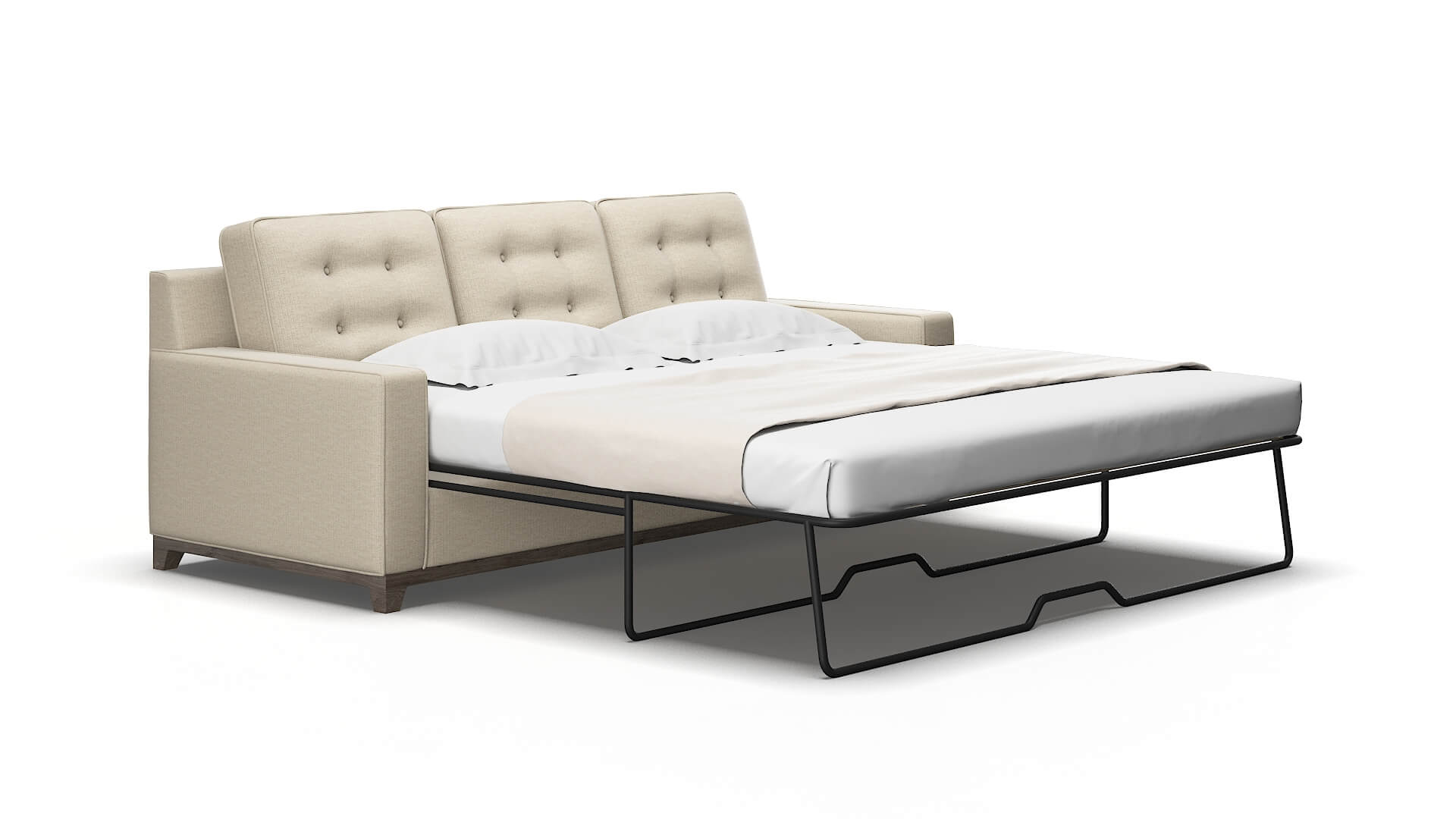 Alexandria Parker linen Sofa sleeper Espresso Legs  2