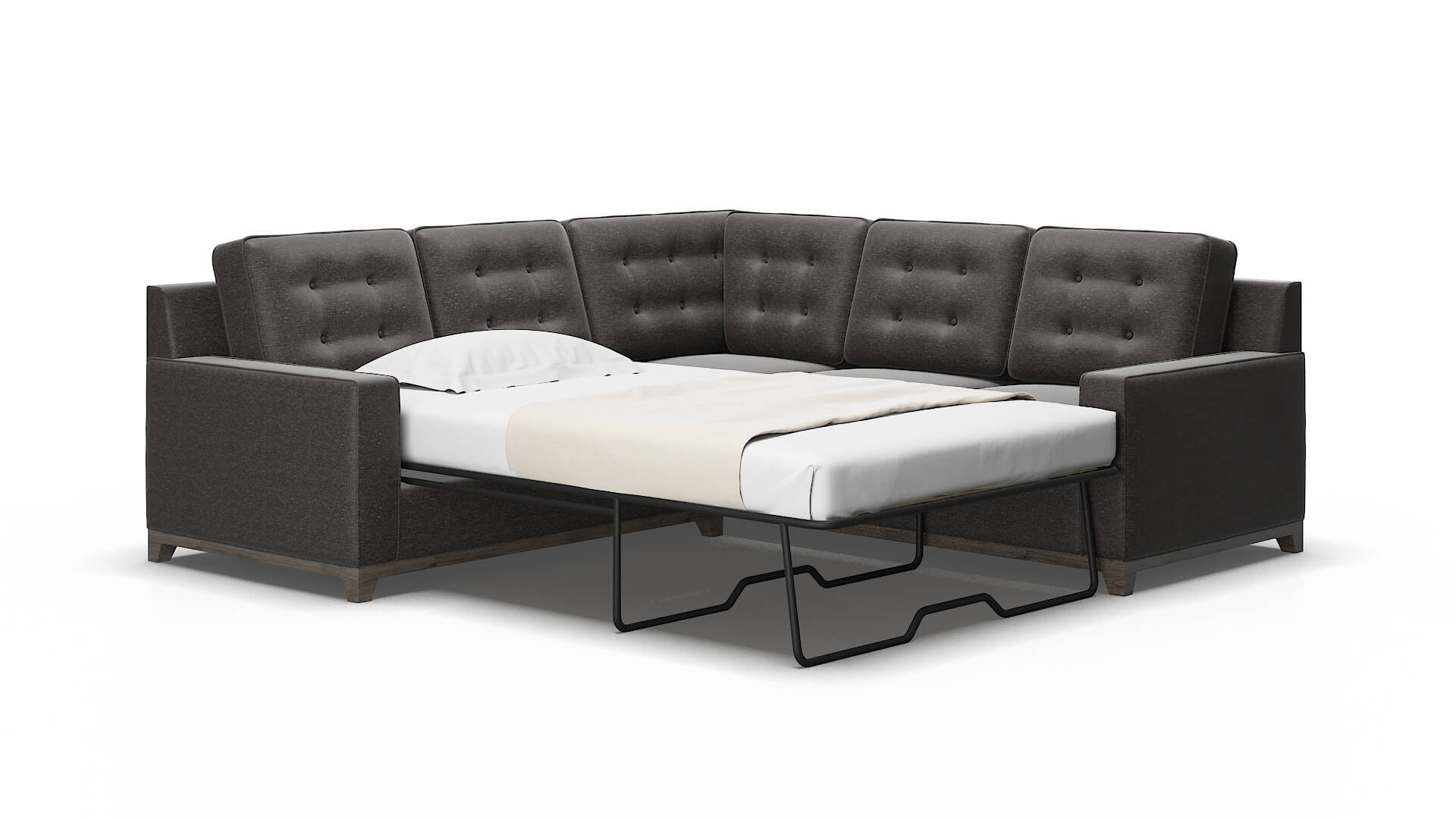 Alexandria Phoenix chocolate Sectional sleeper Espresso Legs  2