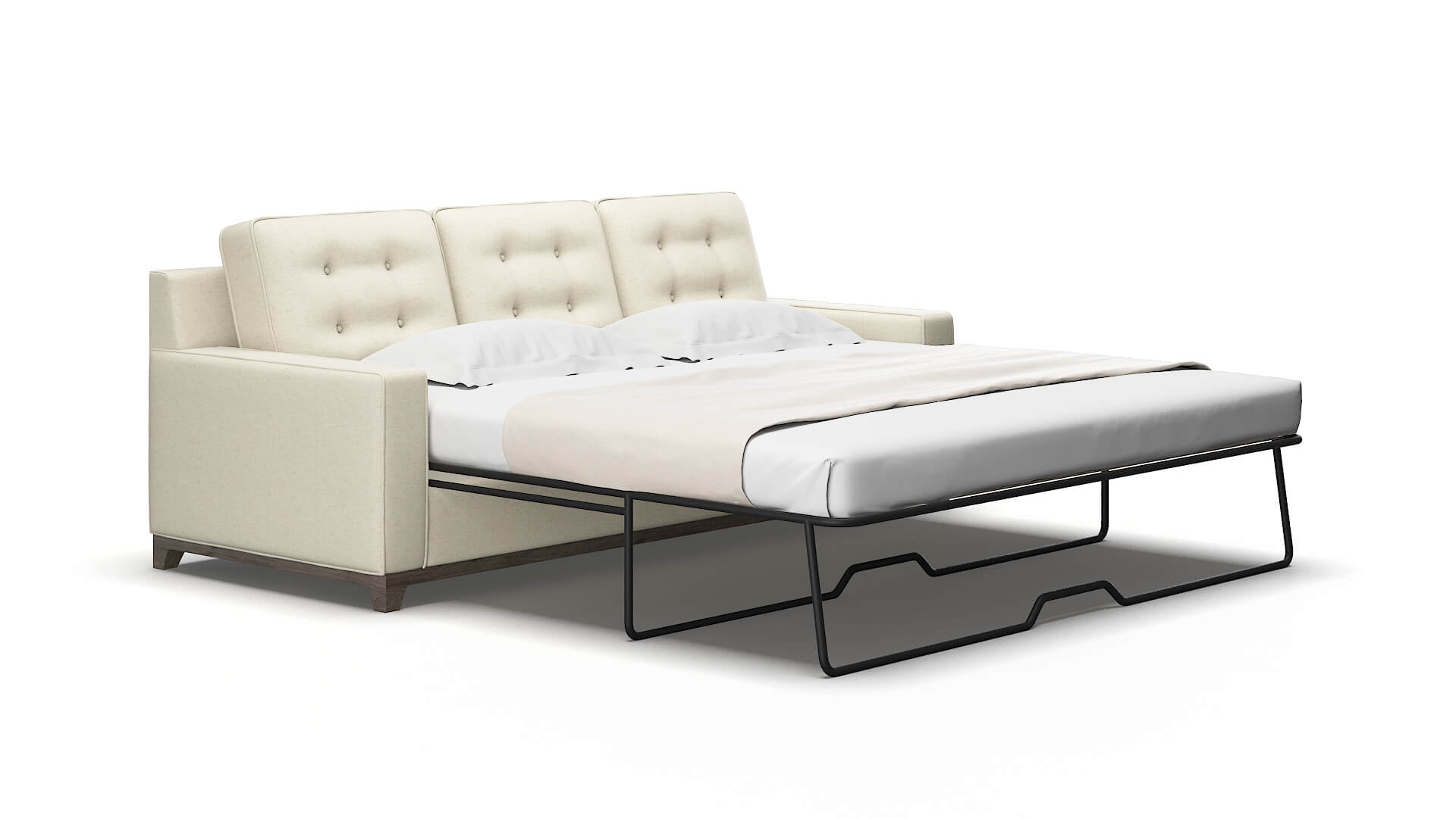 Alexandria Phoenix ivory Sofa sleeper Espresso Legs  2