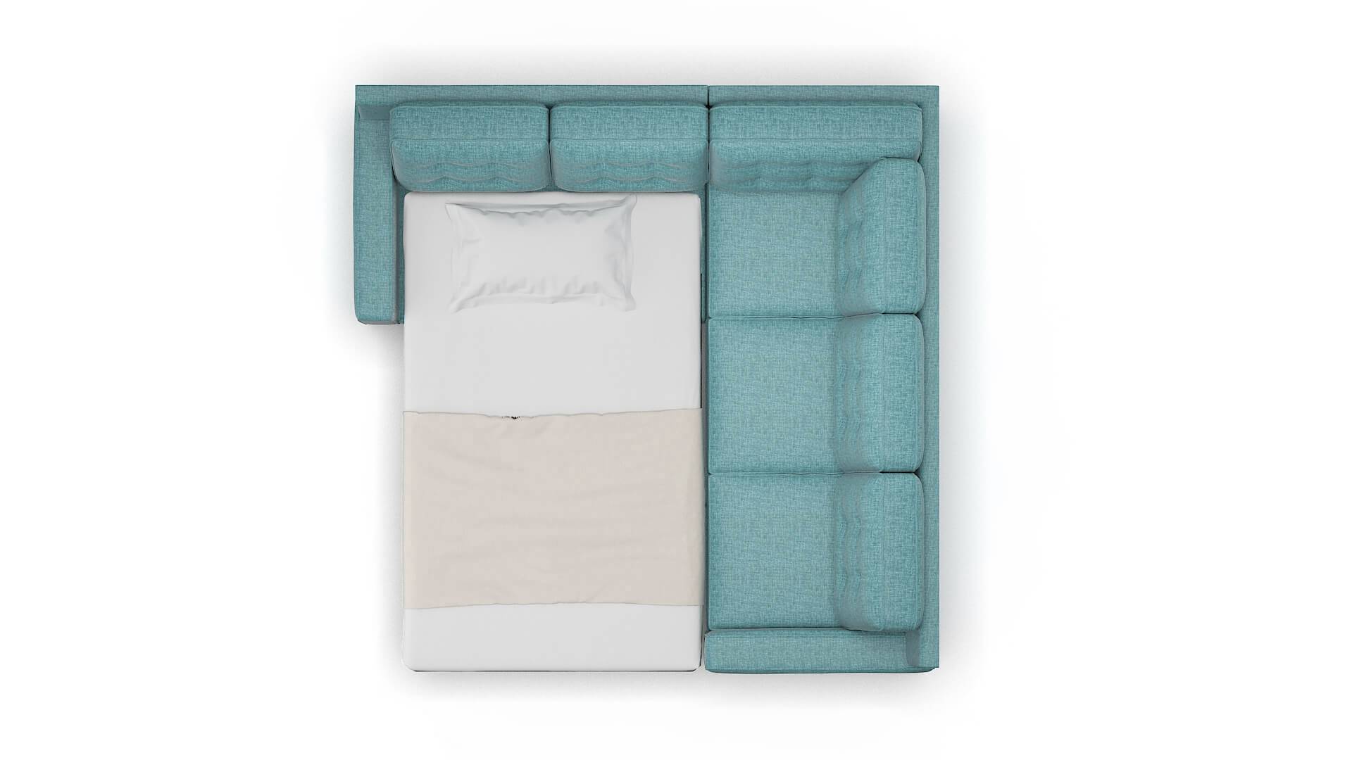 Alexandria Portland Lake Sectional Sleeper Espresso legs 3