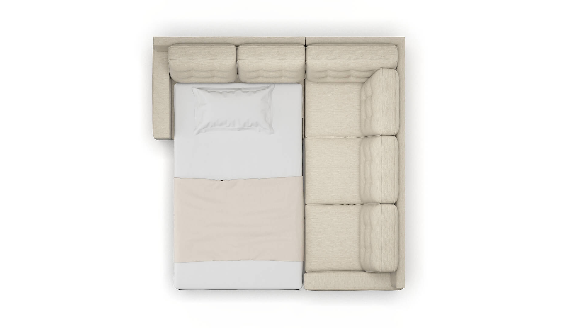 Alexandria Prime Dusk Sectional Sleeper Espresso legs 3