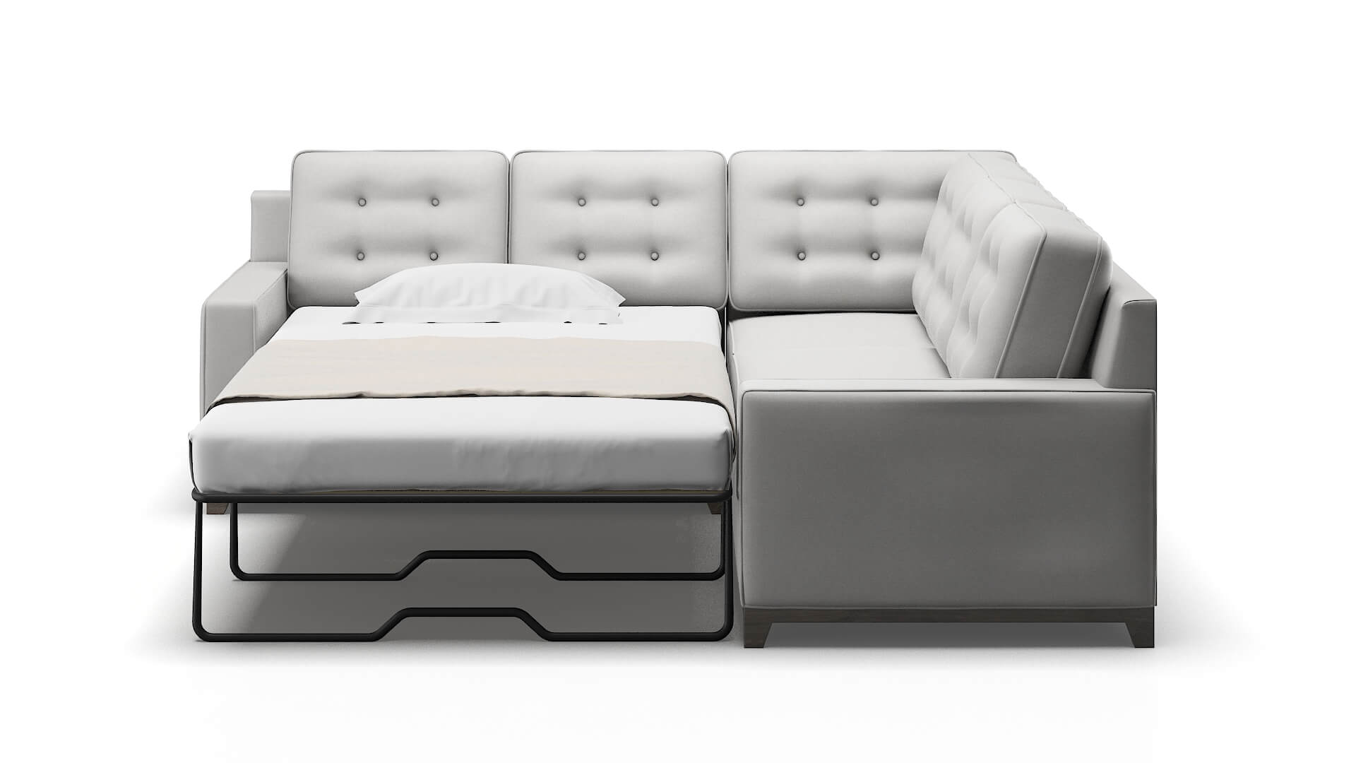 Alexandria Prisma Steam Sectional Sleeper Espresso legs 1