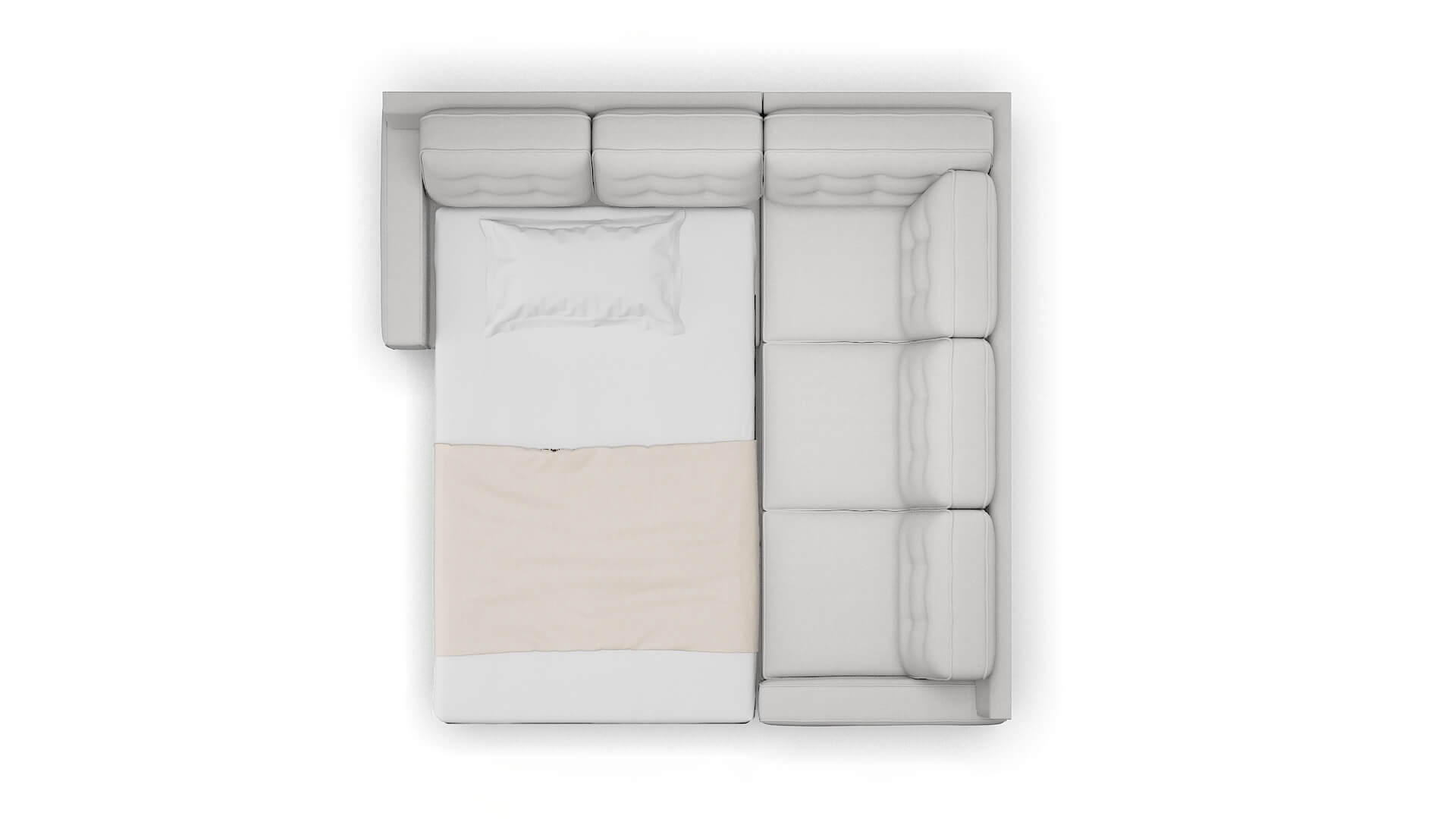 Alexandria Prisma Steam Sectional Sleeper Espresso legs 3