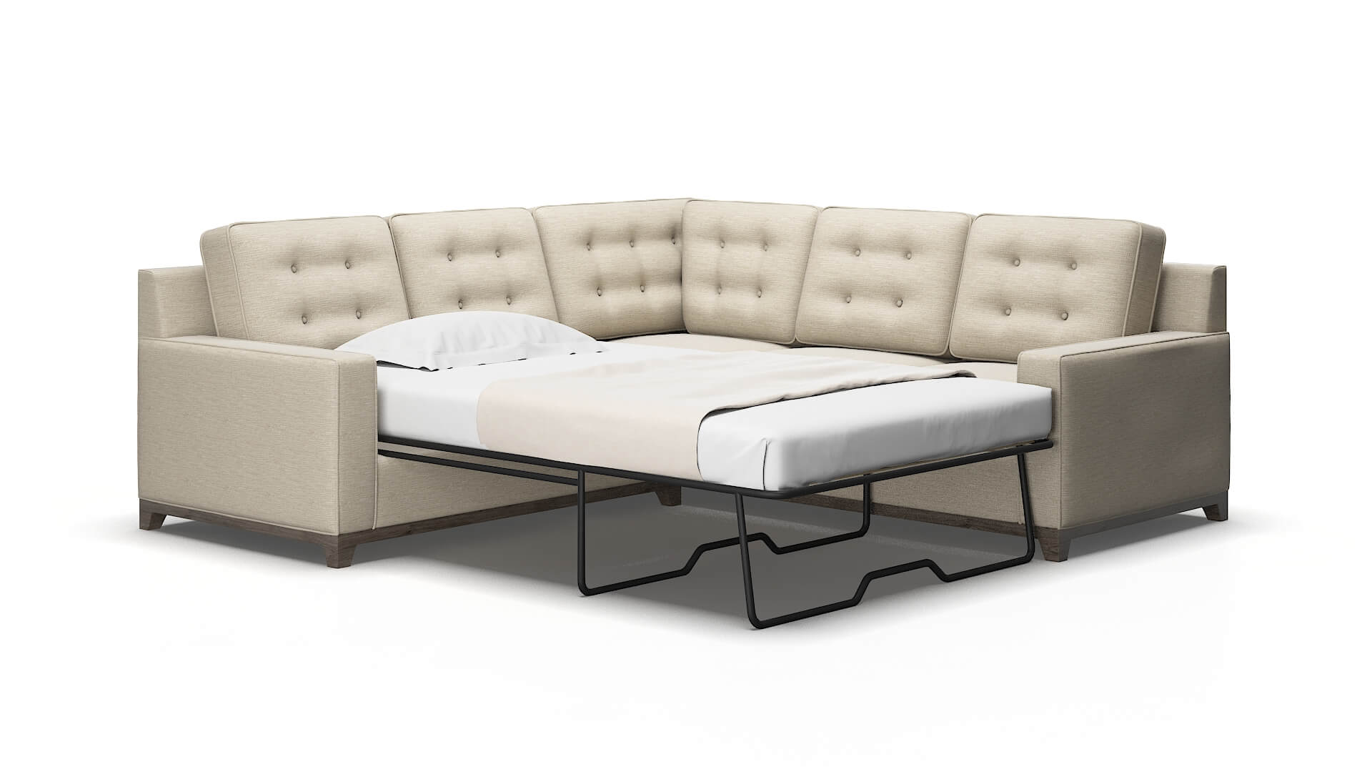 Alexandria Rocket dove Sectional sleeper Espresso Legs  2