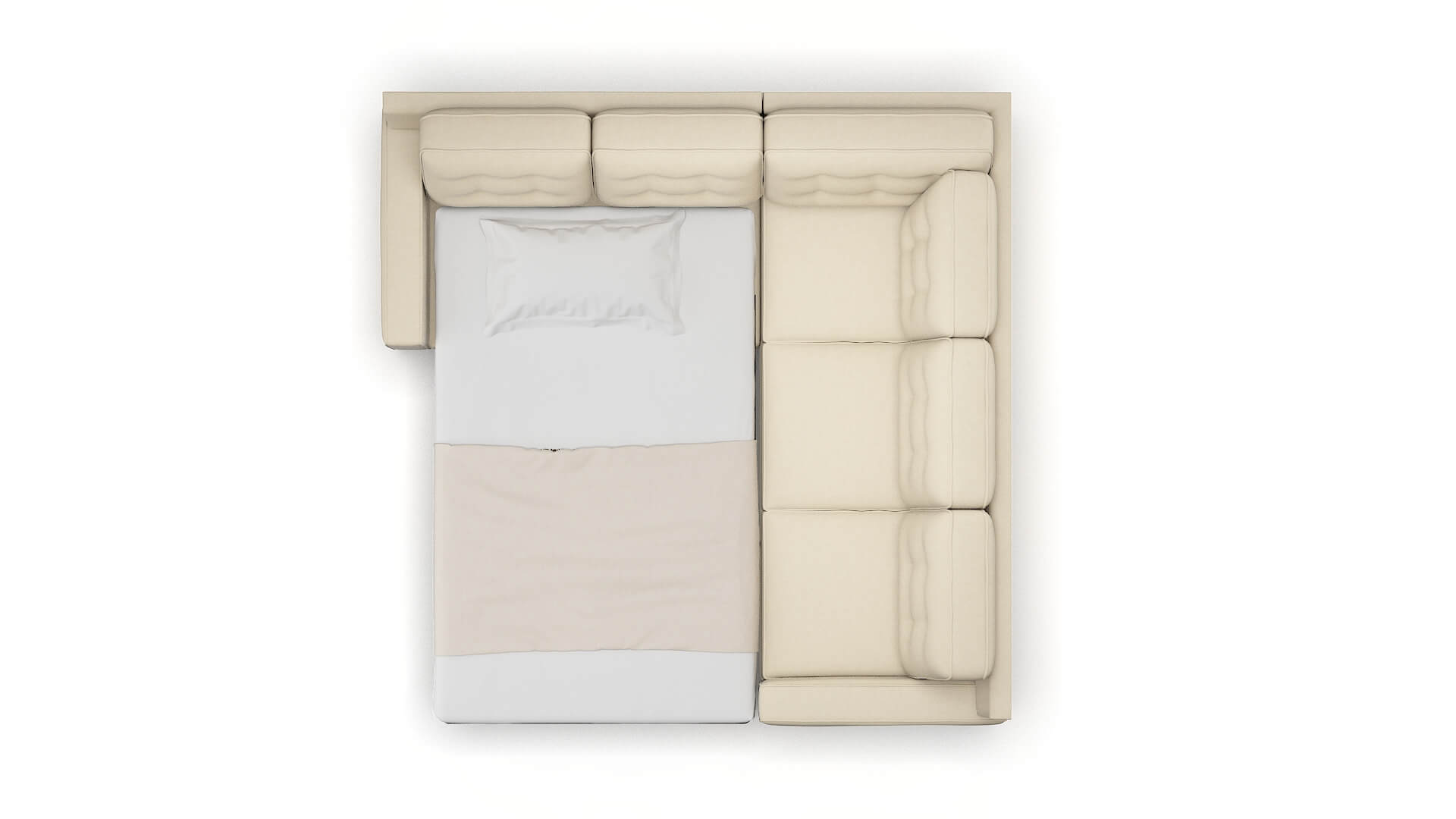 Alexandria Rocket Sand Sectional Sleeper Espresso legs 3