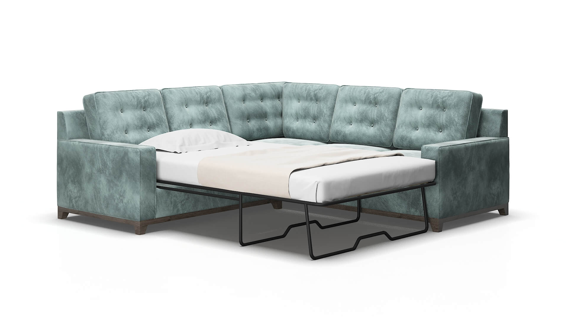 Alexandria Royale cloud Sectional sleeper Espresso Legs  2