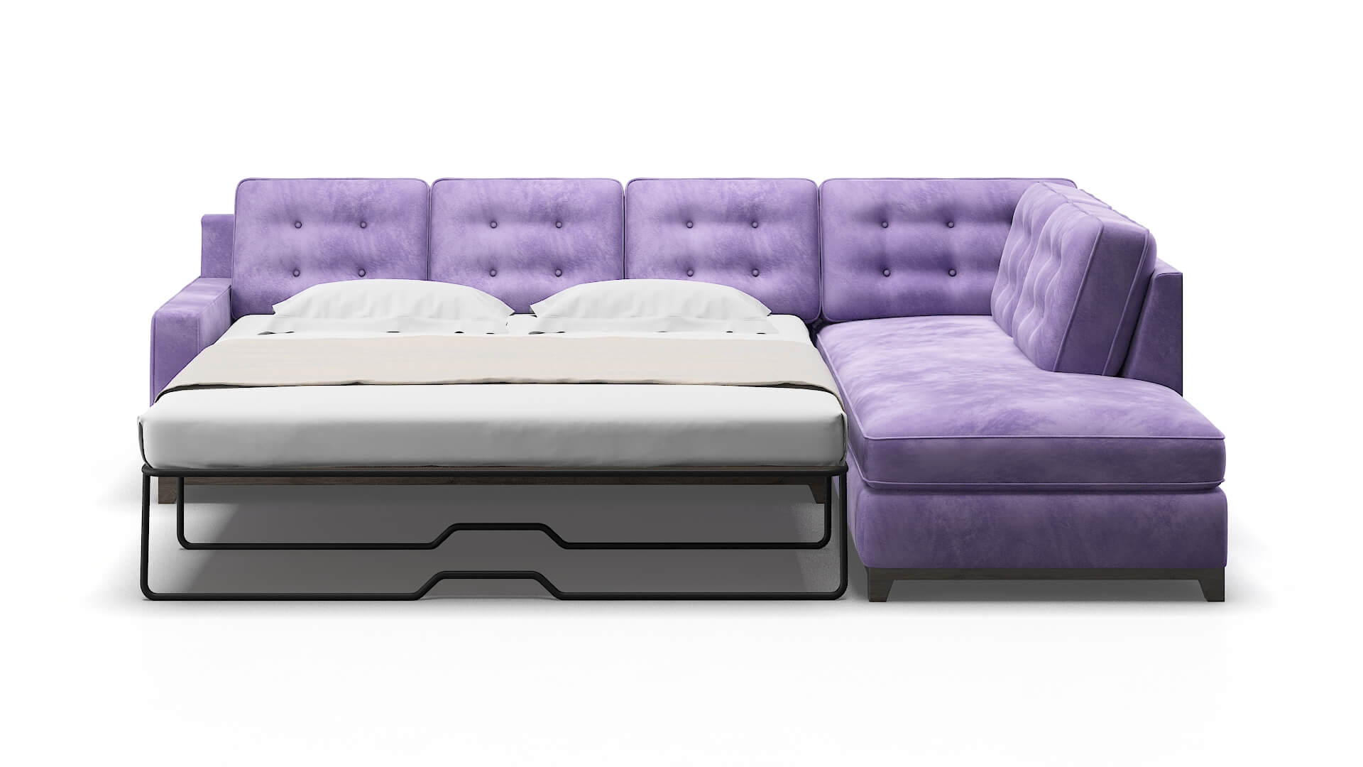 Alexandria Royale Lavender Panel Sleeper Espresso legs 1