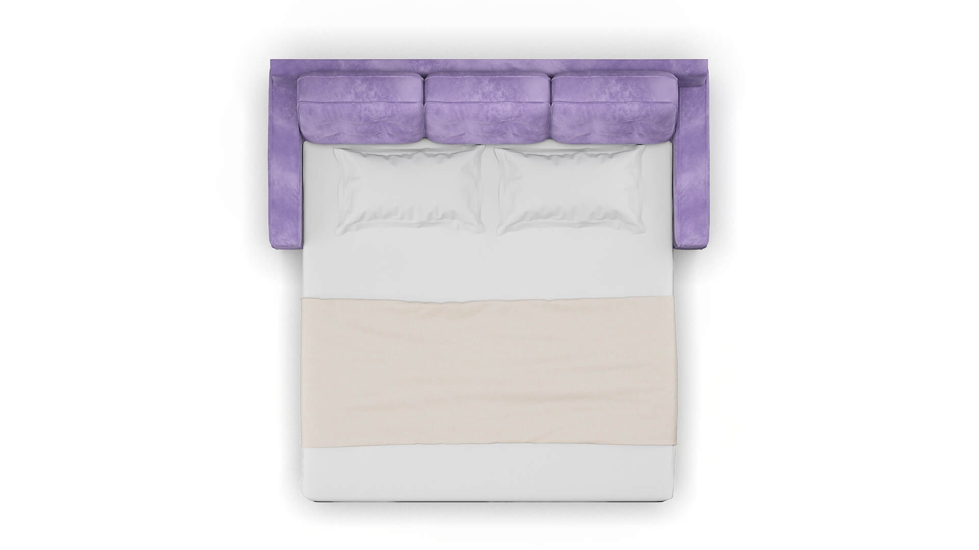 Alexandria Royale Lavender Sofa Sleeper Espresso legs 3