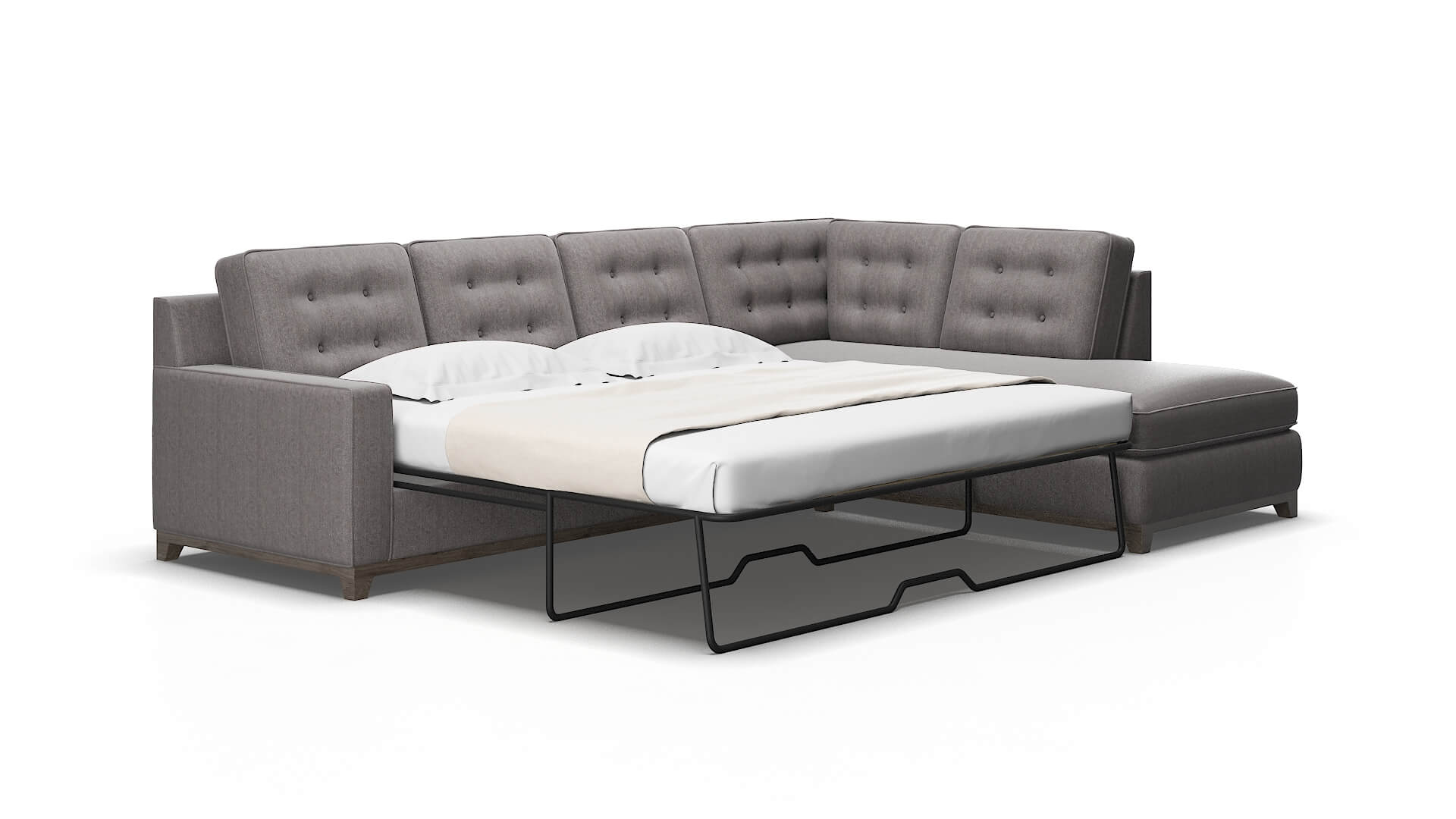 Alexandria Sasha granite Panel sleeper Espresso Legs  2