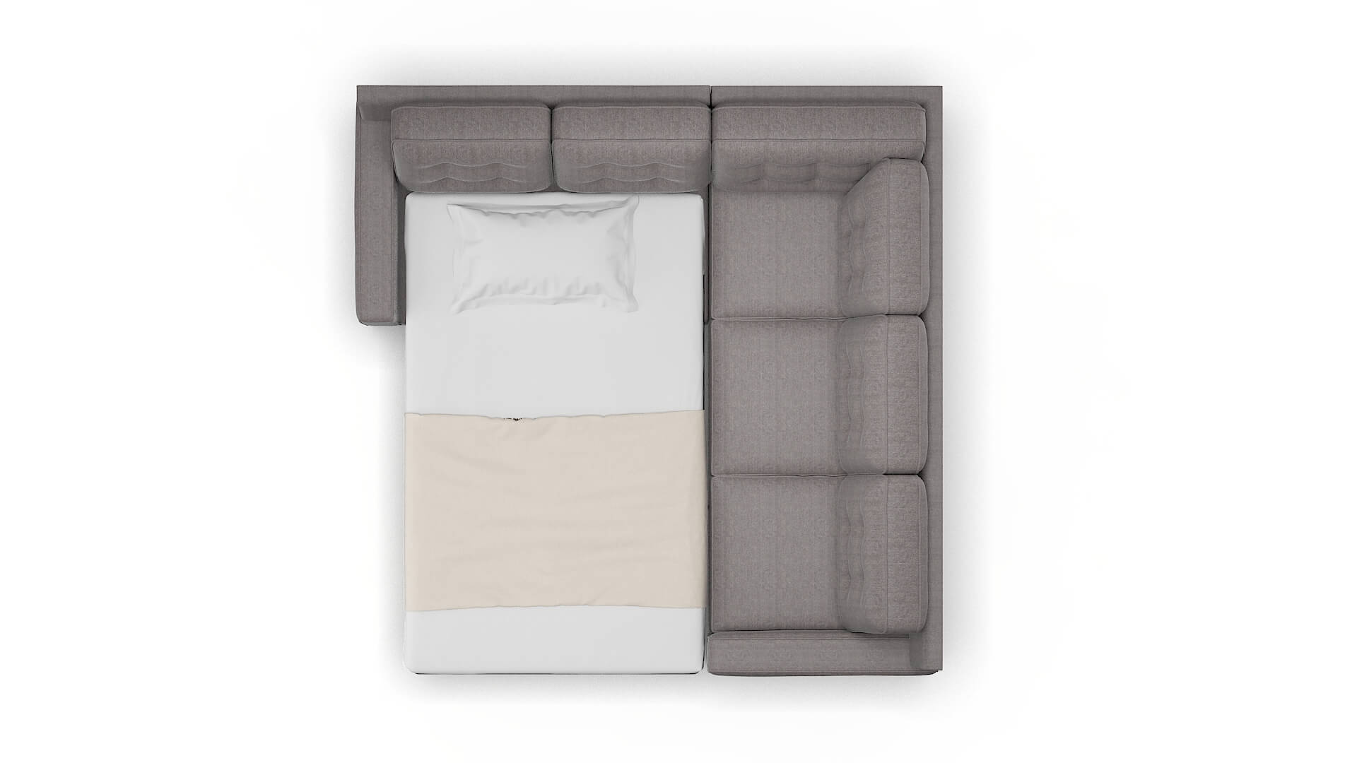 Alexandria Sasha Granite Sectional Sleeper Espresso legs 3