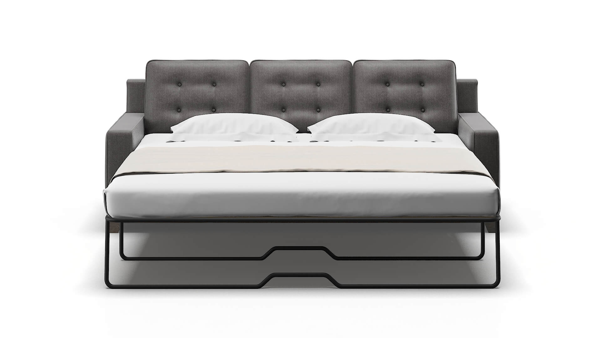 Alexandria Sasha Grey Sofa Sleeper Espresso legs 1